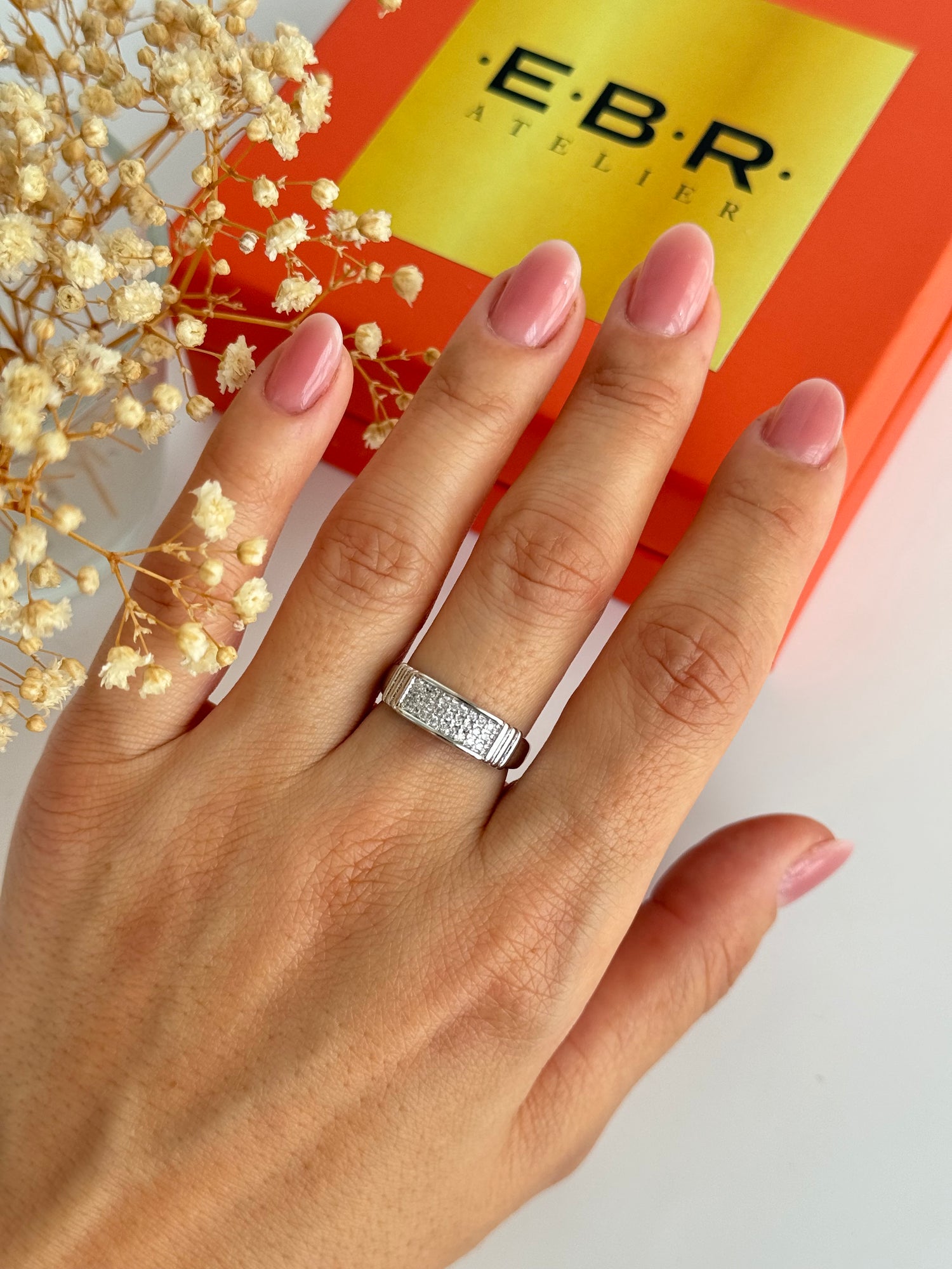 İTHAT TAŞ DETAYLI AYARLANABİLİR SİLVER YÜZÜK