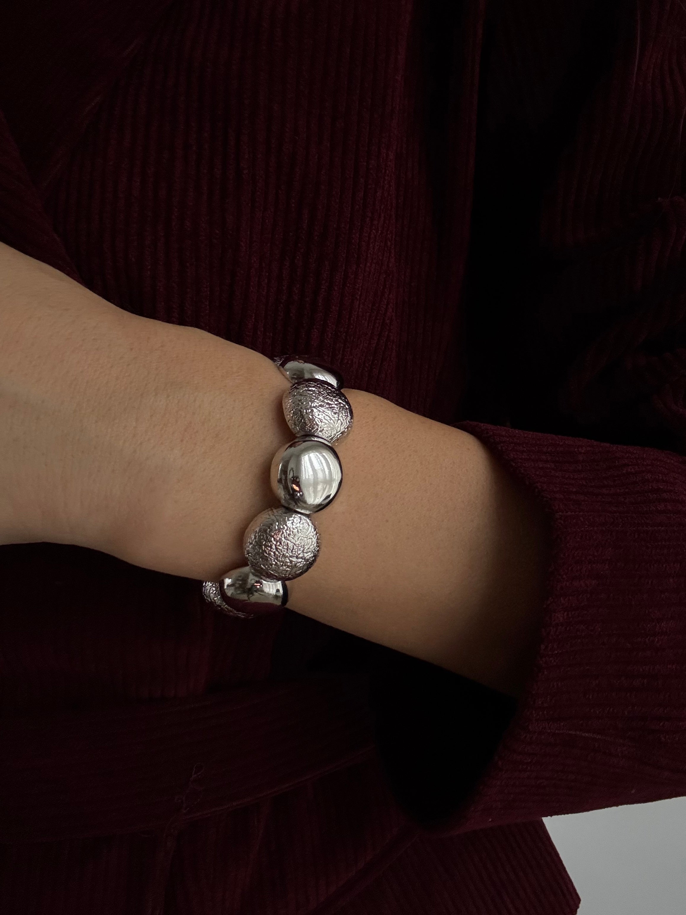 MEHSA AYARLANABİLİR SİLVER ALTIN KAPLAMA KELEPÇE BİLEKLİK