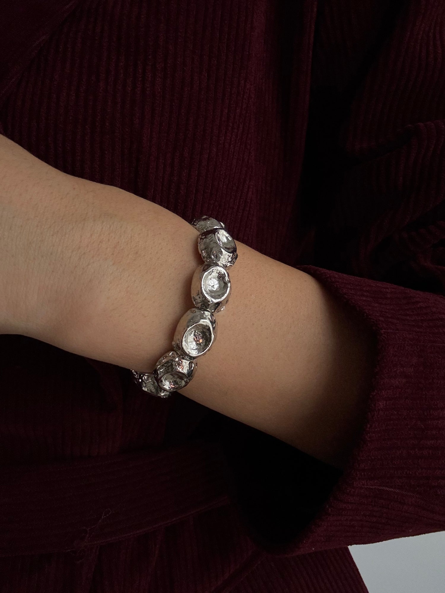 JEYAN ALTIN KAPLAMA AYARLANABİLİR SİLVER KELEPÇE BİLEKLİK