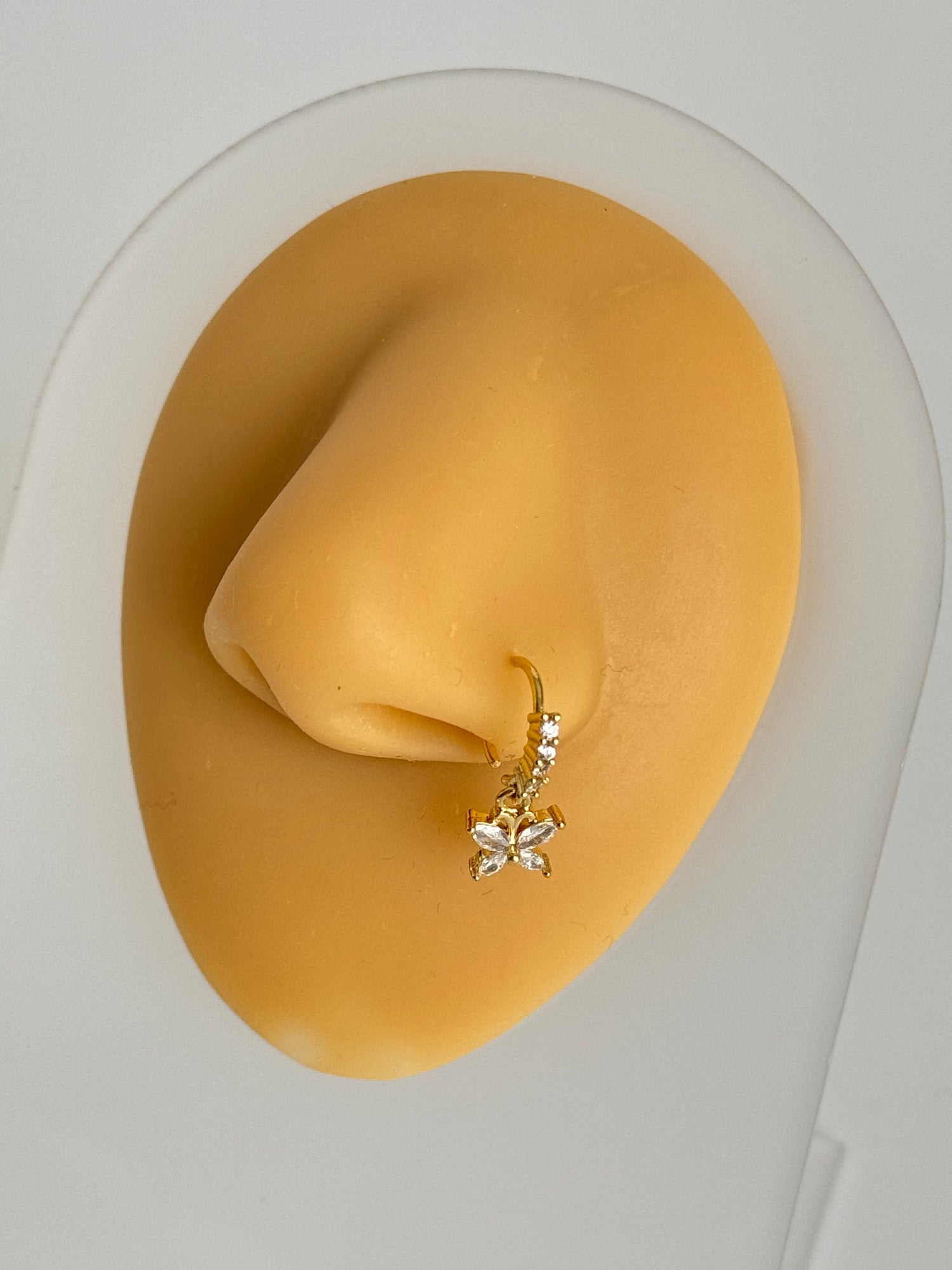 İTHAL KELEBEK DETAYLI BURUN HIZMA PİERCİNG