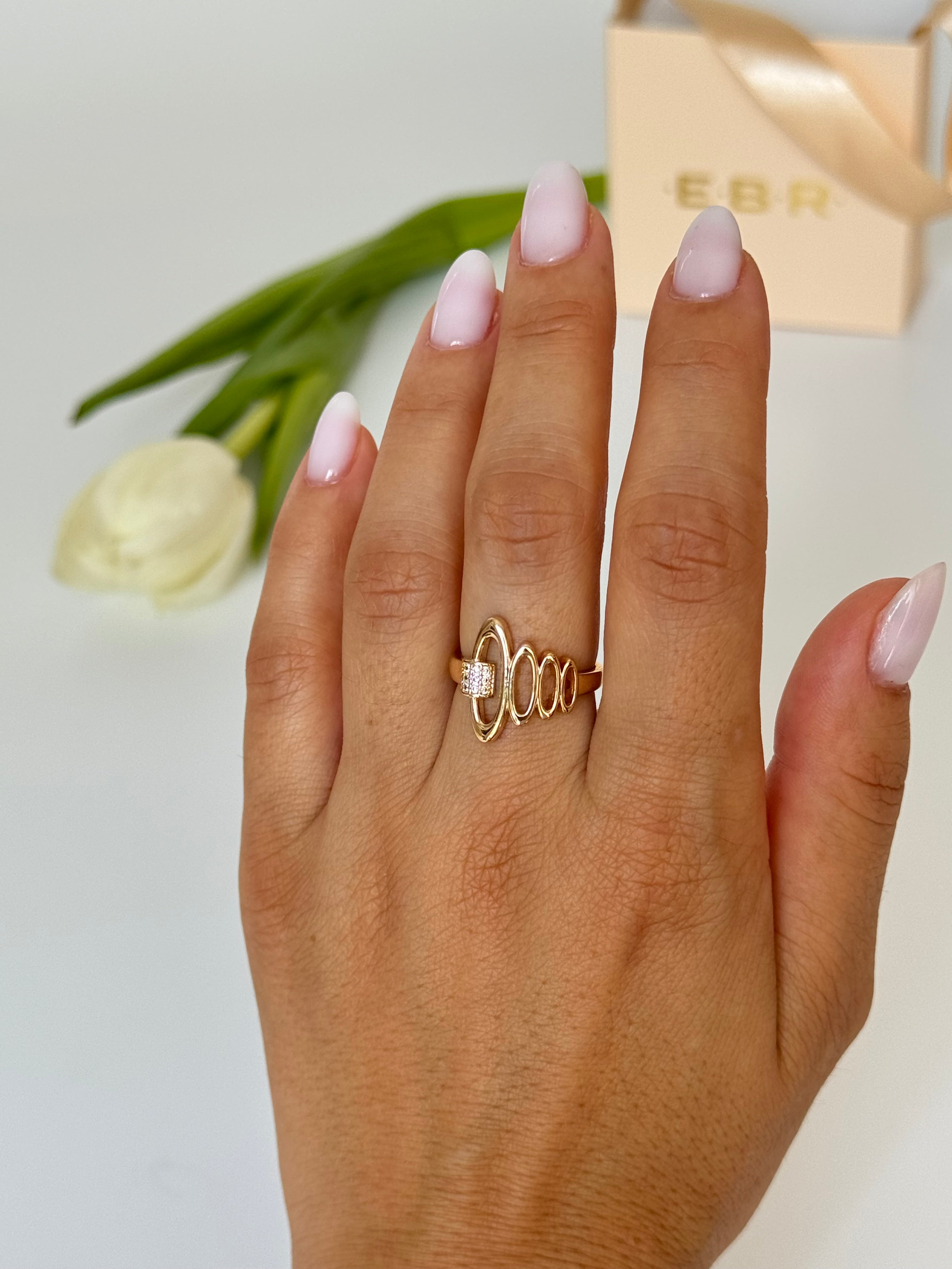 İTHAL DETAYLI GOLD AYARLANABİLİR YÜZÜK