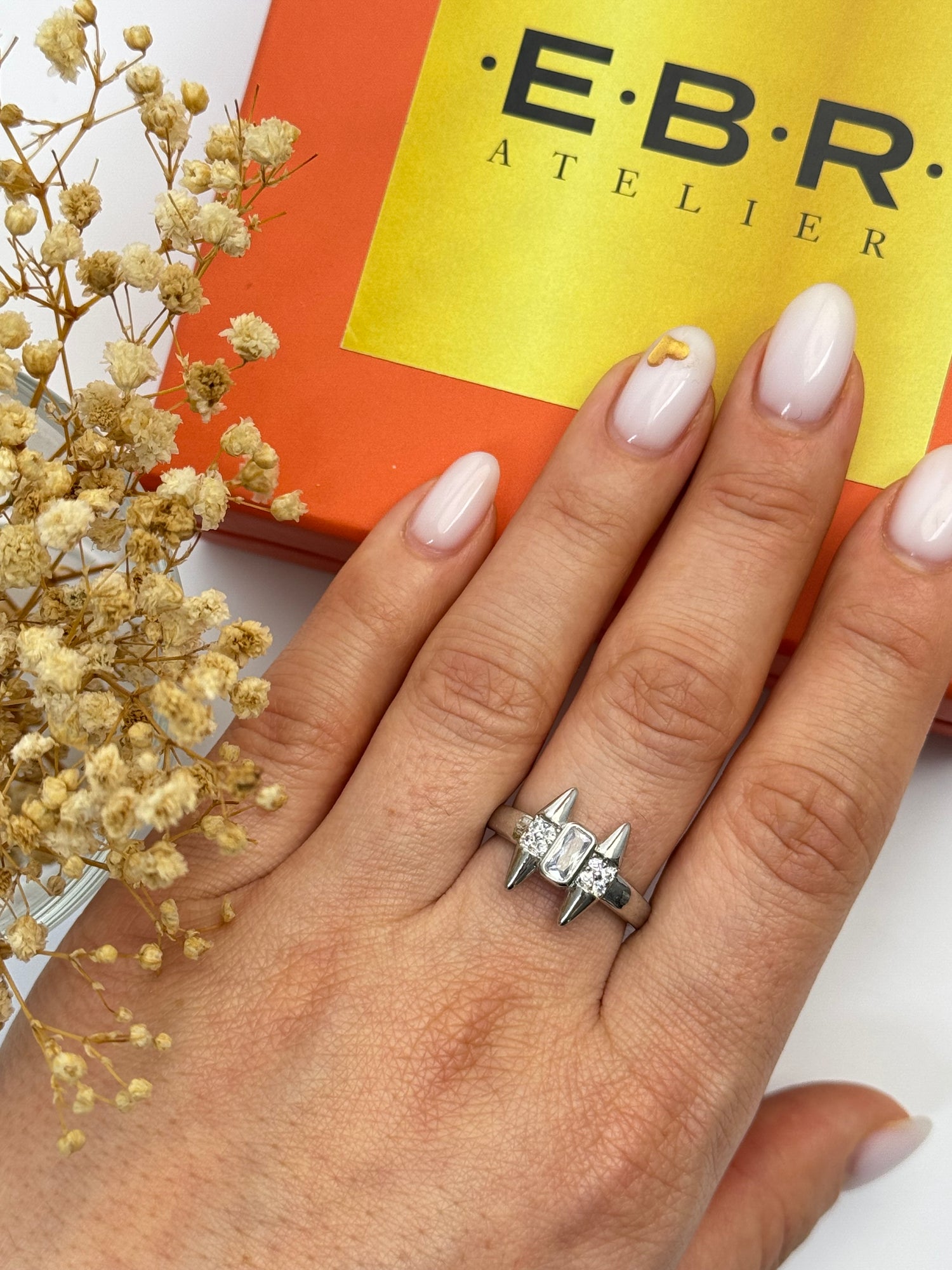 İTHAL TAŞLI SİLVER AYARLANABİLİR YÜZÜK