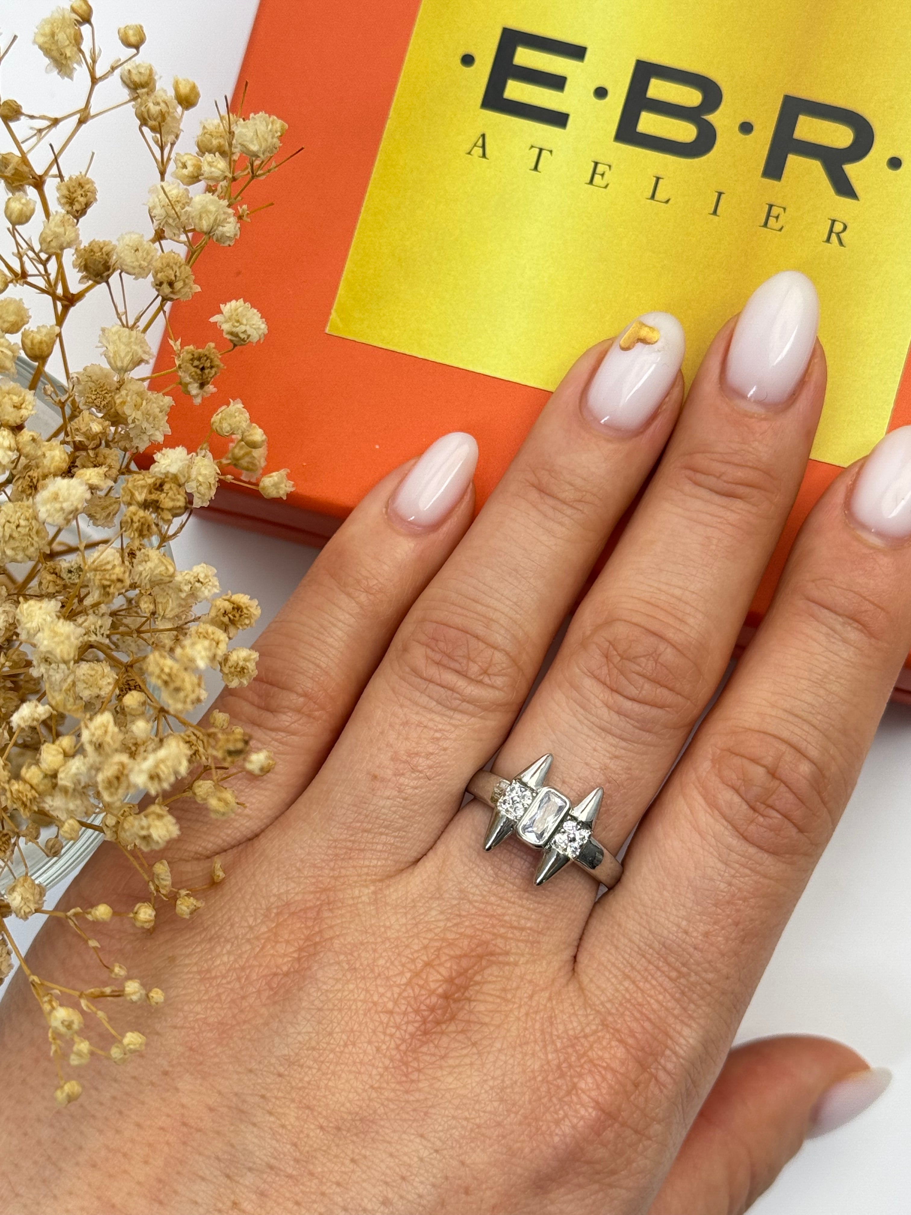 İTHAL TAŞLI SİLVER AYARLANABİLİR YÜZÜK