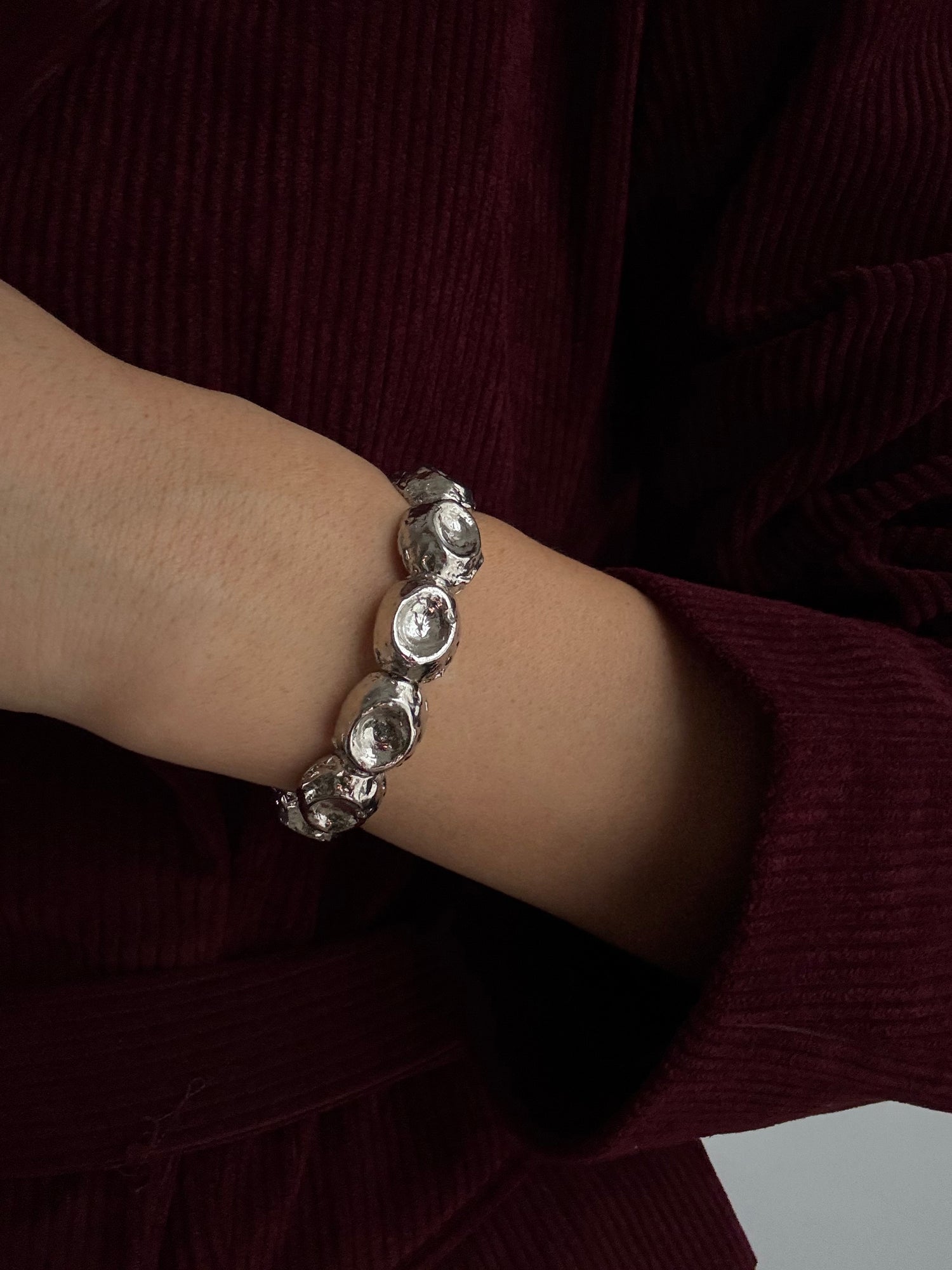 JEYAN ALTIN KAPLAMA AYARLANABİLİR SİLVER KELEPÇE BİLEKLİK