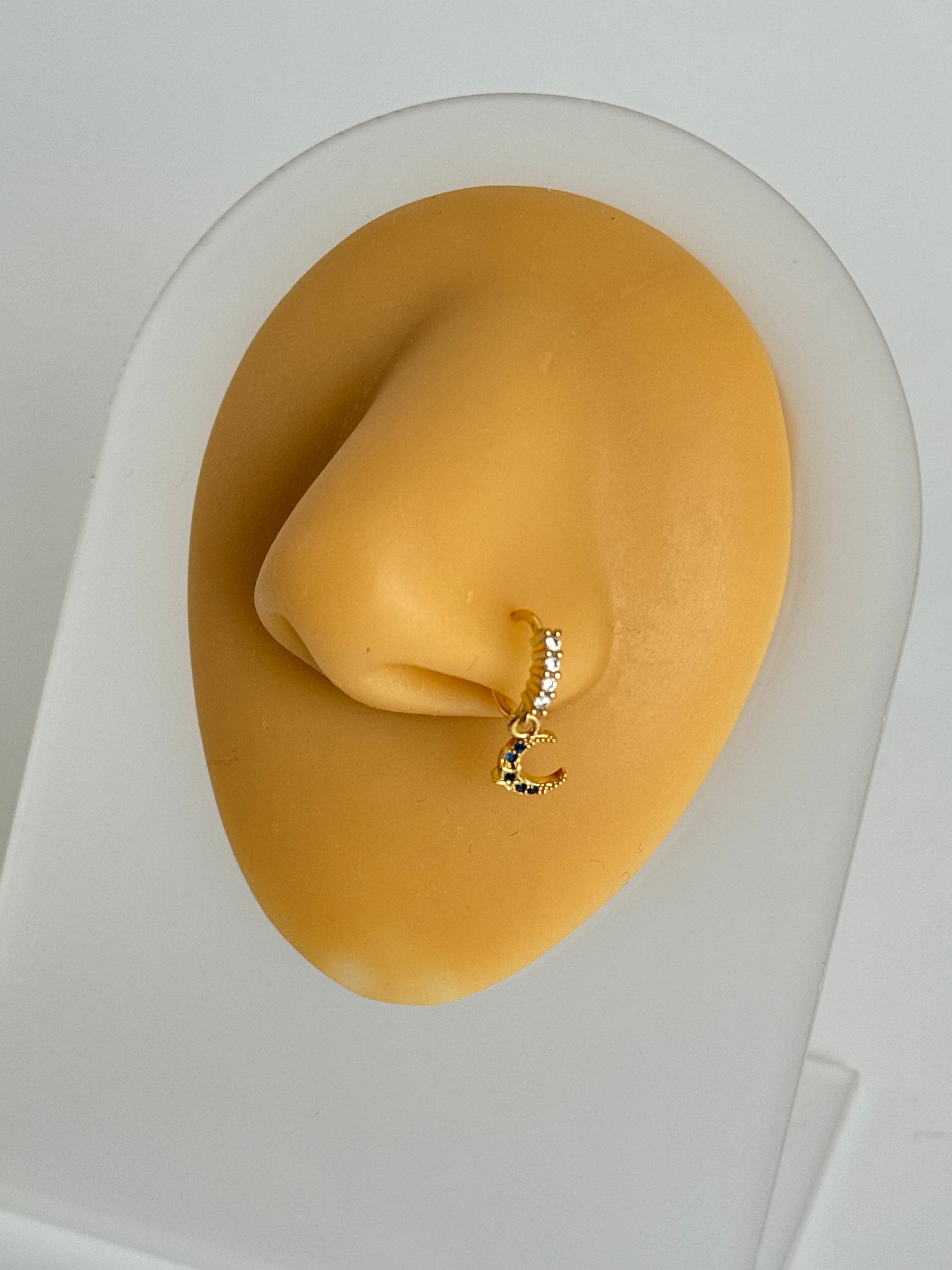 İTHAL AY DETAYLI BURUN HIZMA PİERCİNG