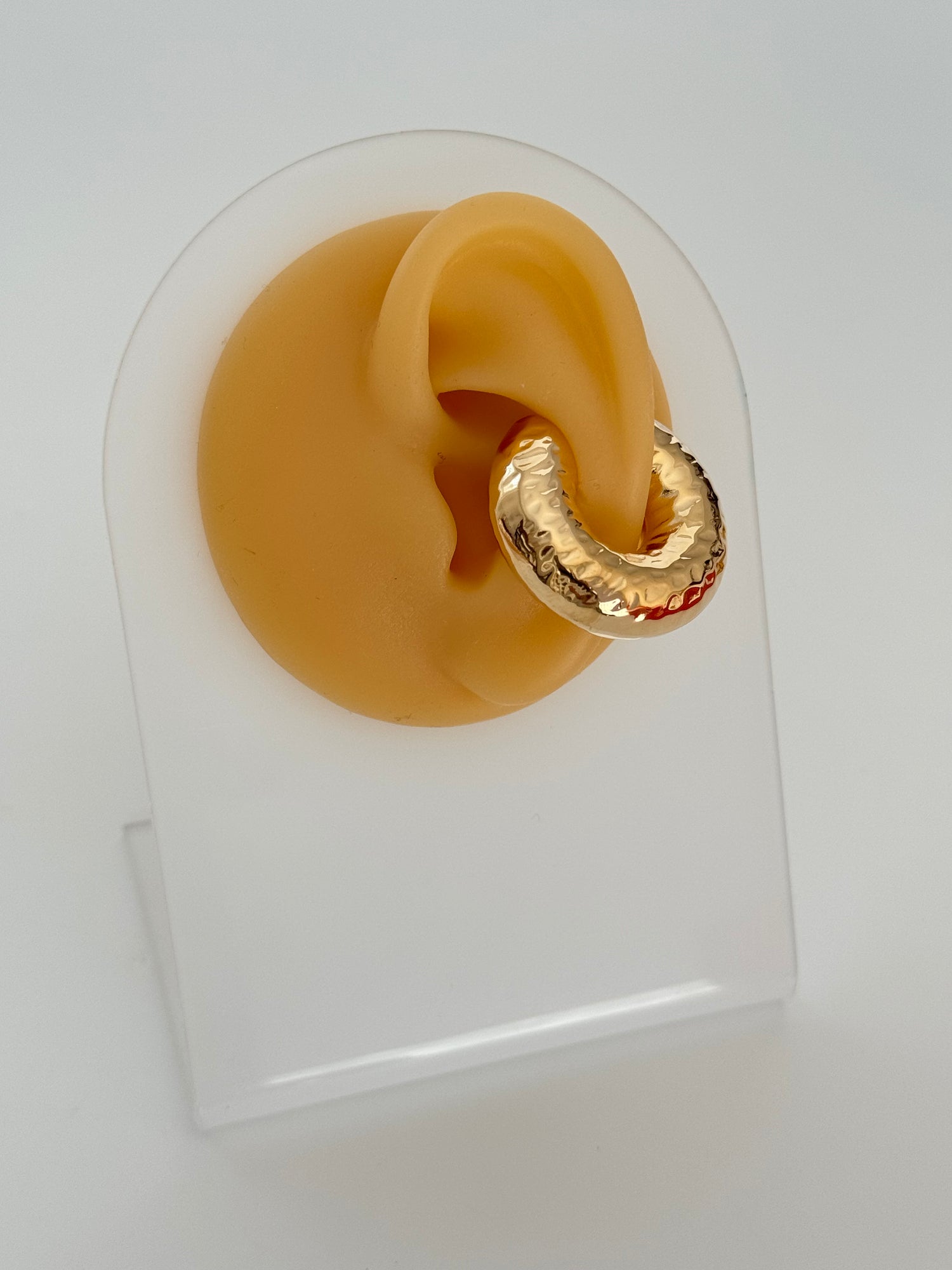 İTHAL XL DESENLİ BALON HALKA GOLD KIKIRDAK KÜPE EARCUFF