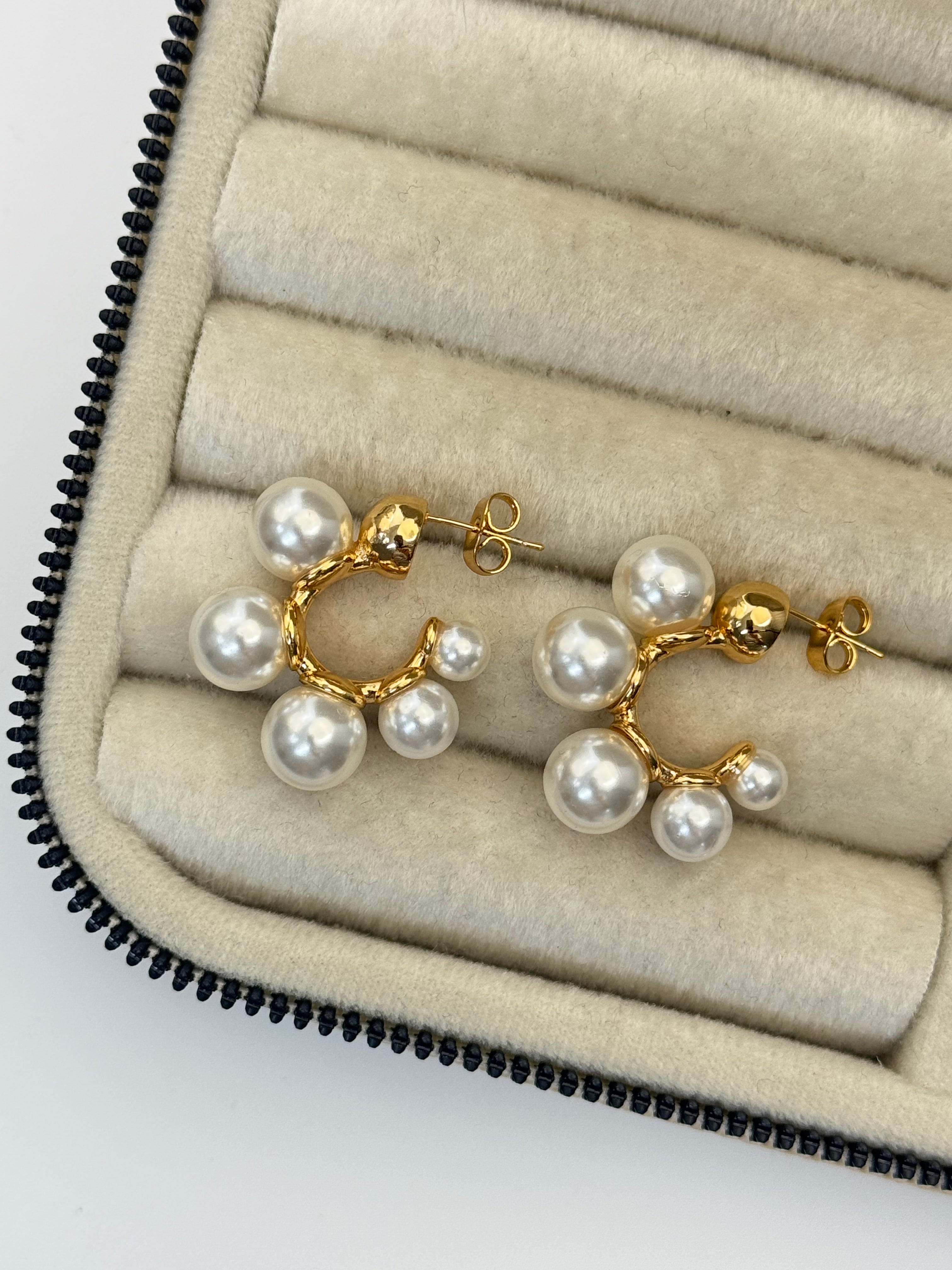 İTHAL İNCİ BÜYÜK BOY GOLD KÜPE