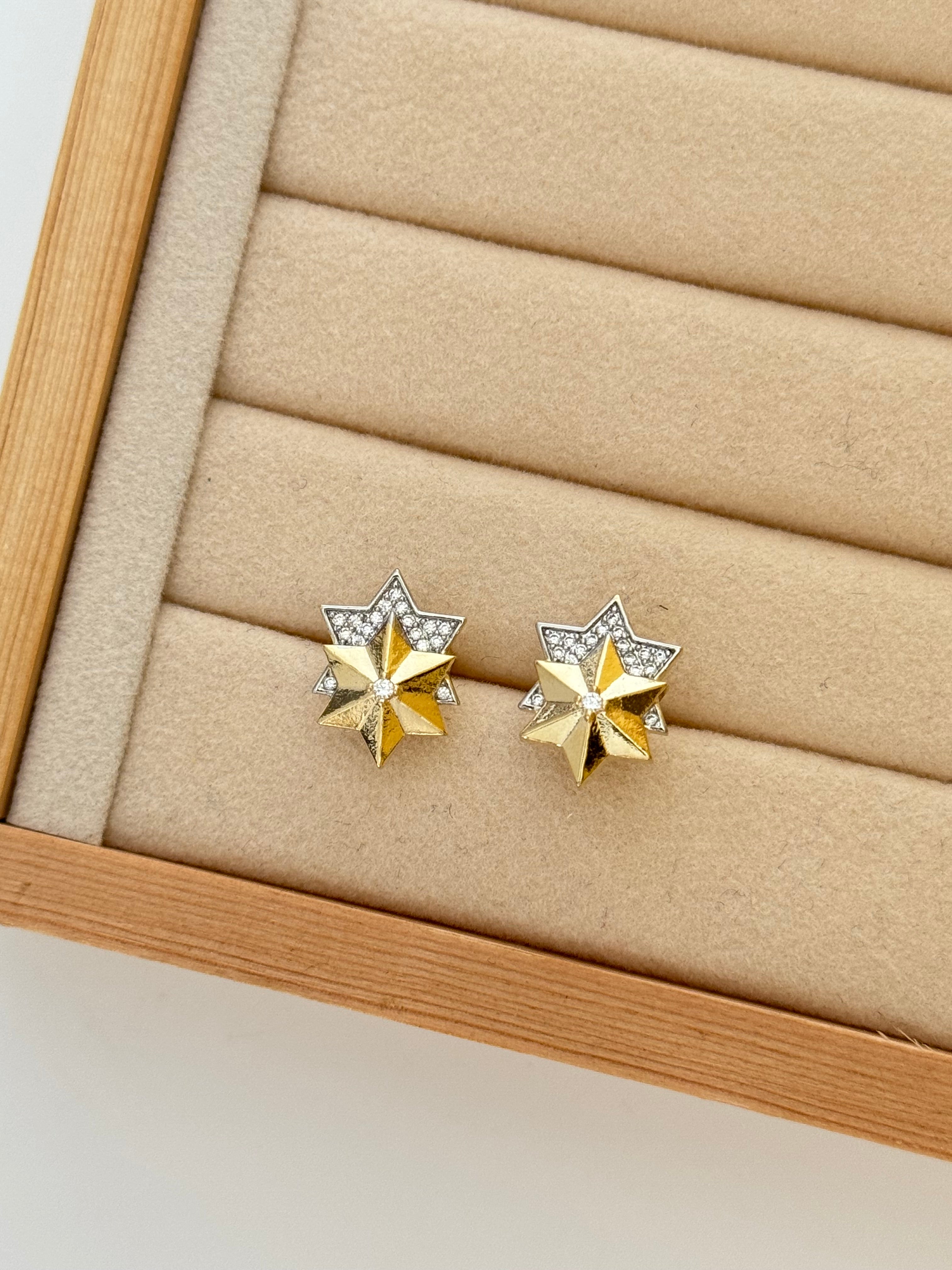 YILDIZ DETAYLI GOLD KÜPE