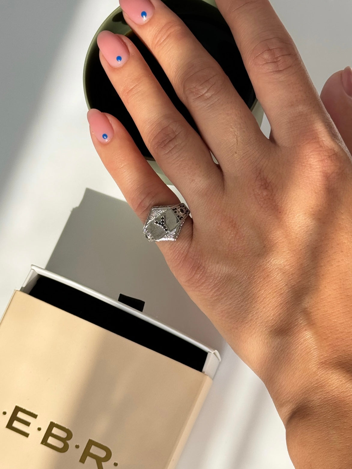 İTHAL Y HARF AYARLANABİLİR SİLVER SERÇE PARMAK YÜZÜK