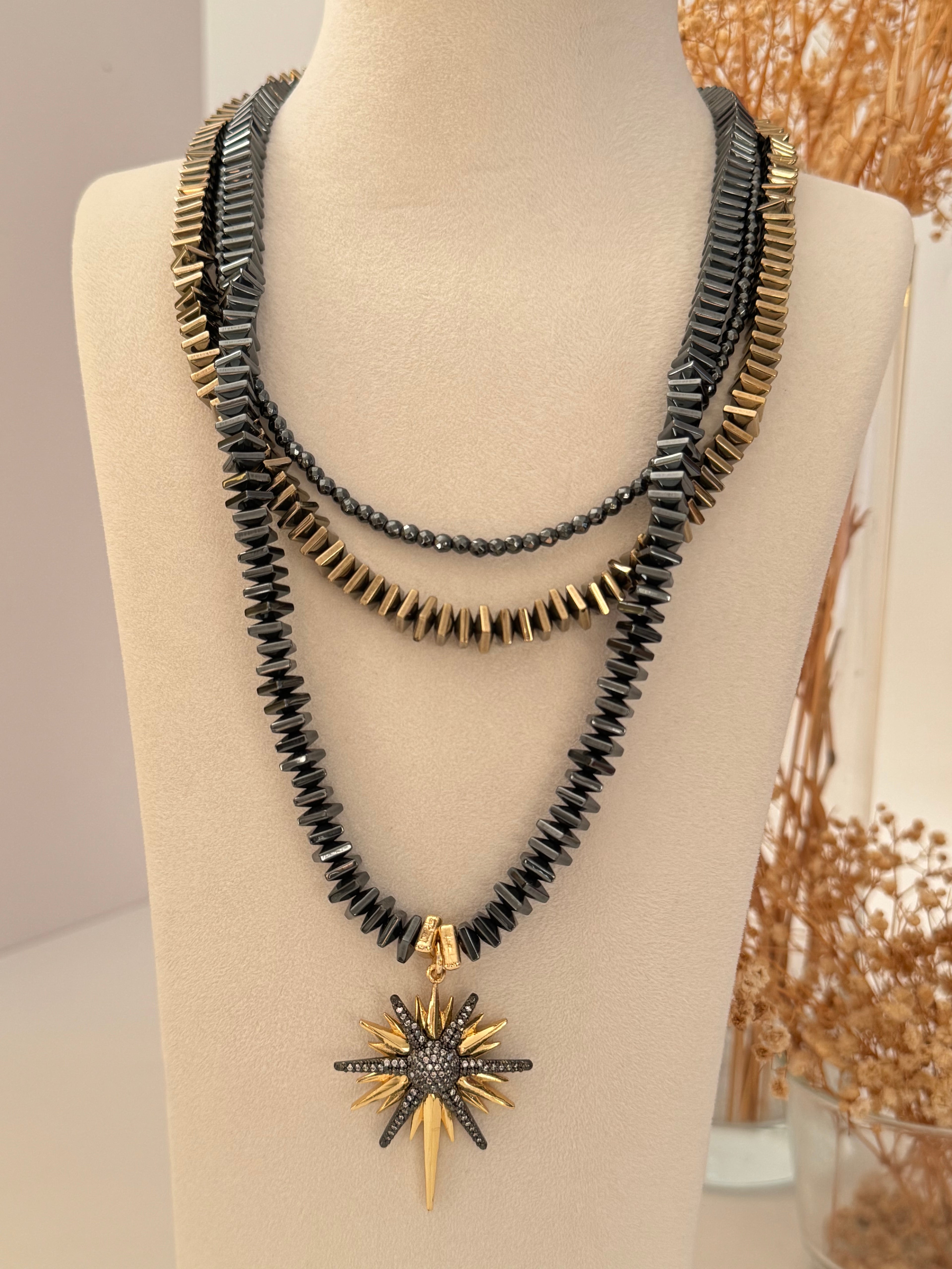 SERES KUZEY YILDIZI DETAYLI KOLYE