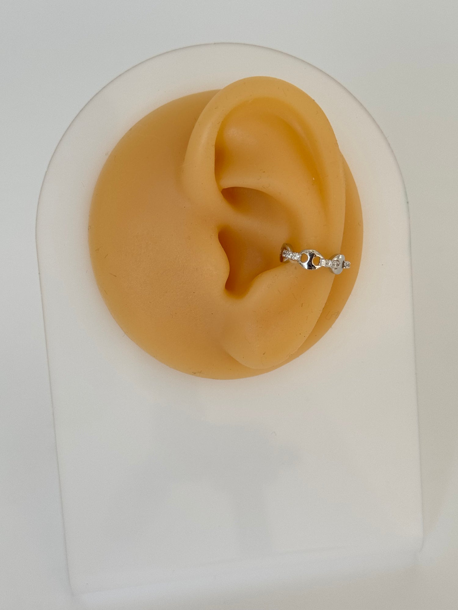 İTHAL DETAYLI SİLVER KIKIRDAK KÜPE EARCUFF