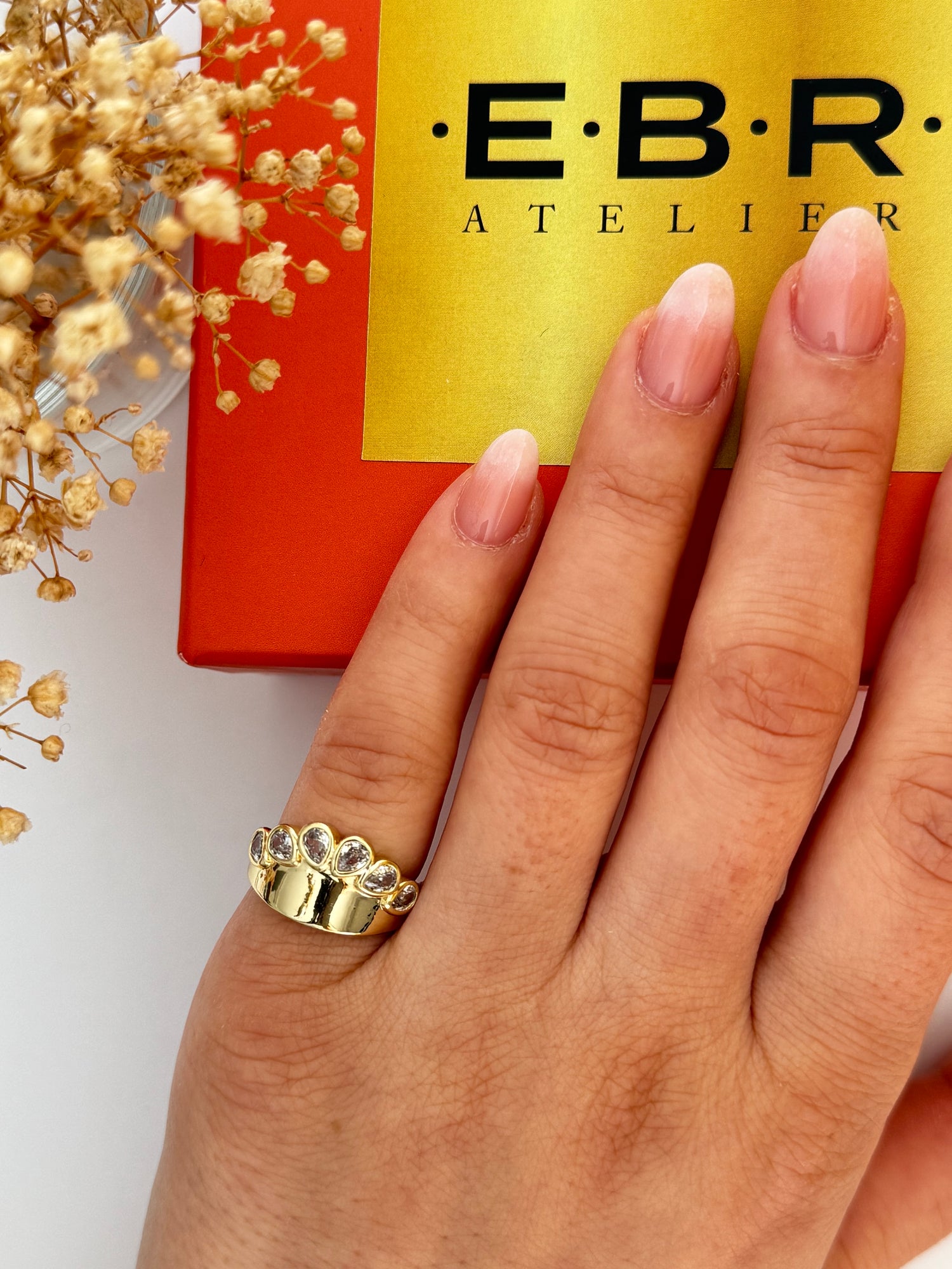 ARDELİA TAŞ DETAYLI AYARLANABİLİR SERÇE PARMAK YÜZÜK