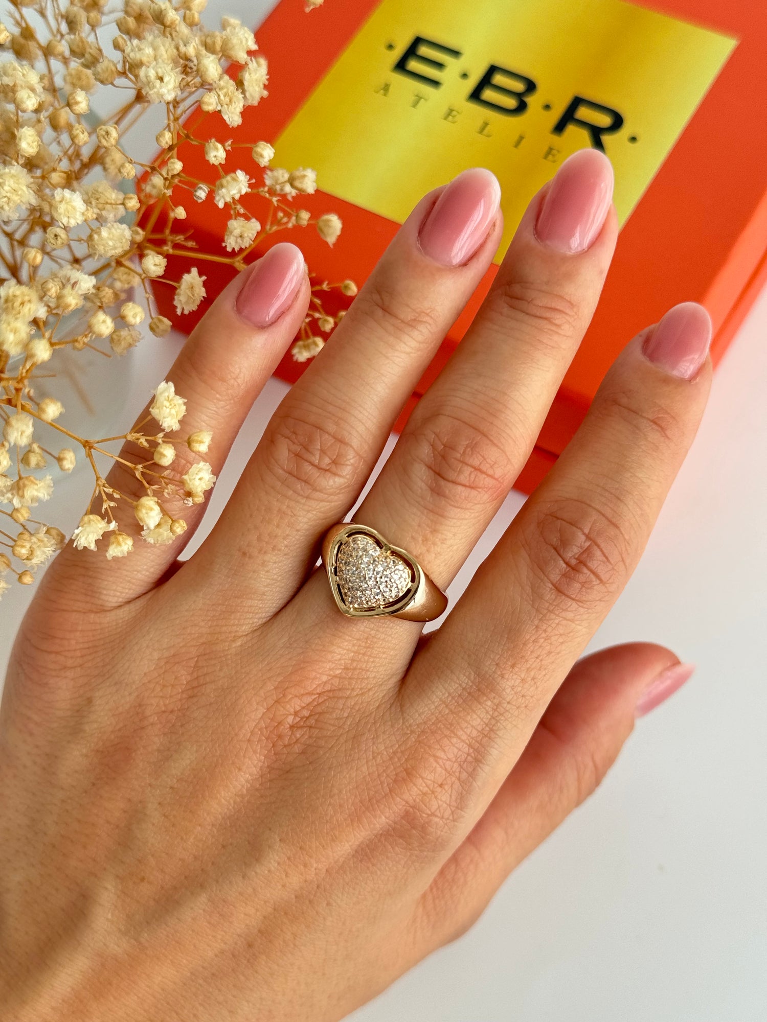 İTHAT KALP DETAYLI AYARLANABİLİR GOLD YÜZÜK