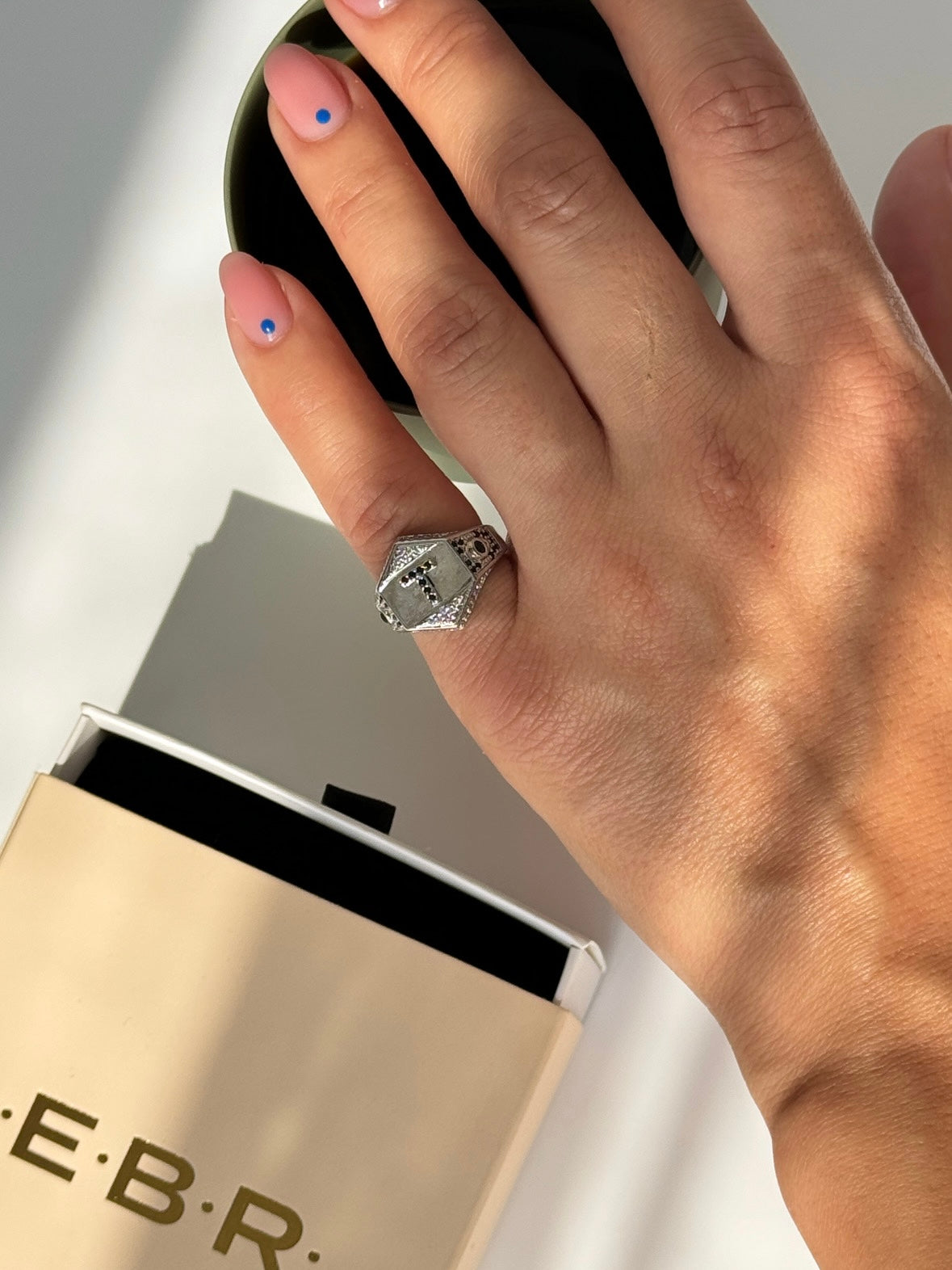 İTHAL T HARF AYARLANABİLİR SİLVER SERÇE PARMAK YÜZÜK