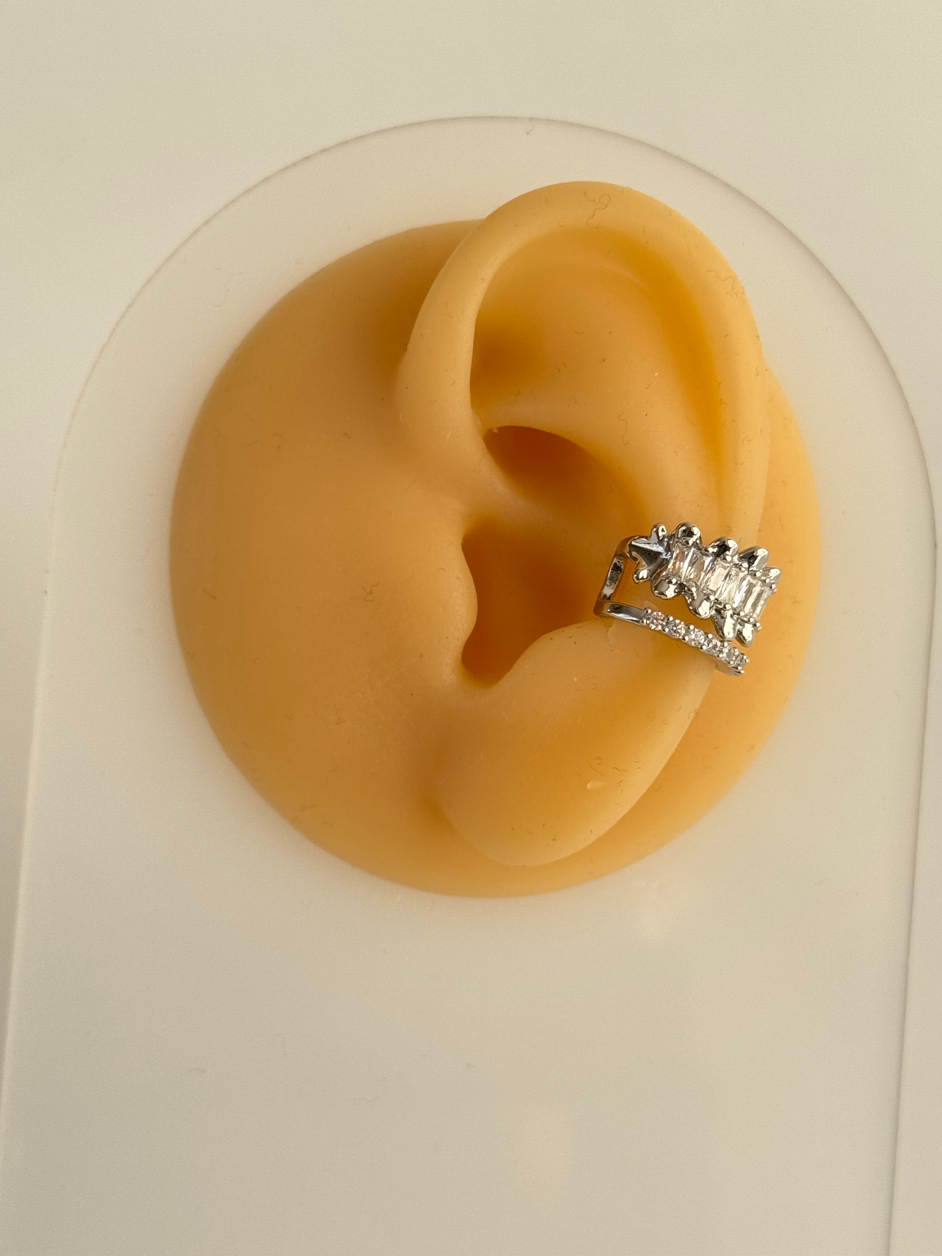 İTHAL TAŞLI SİLVER KIKIRDAK KÜPE EARCUFF