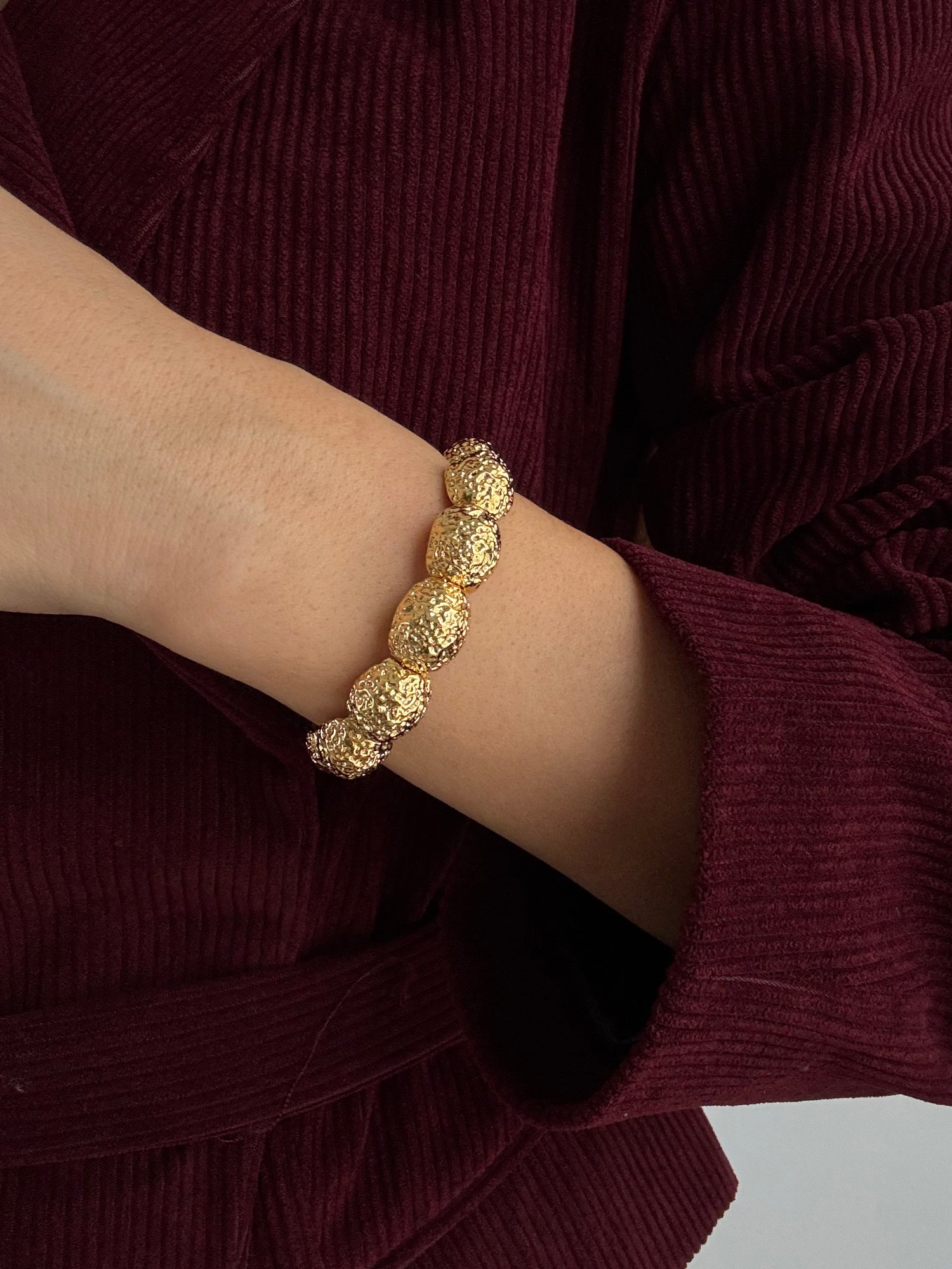 HUBAN ALTIN KAPLAMA AYARLANABİLİR GOLD KELEPÇE BİLEKLİK