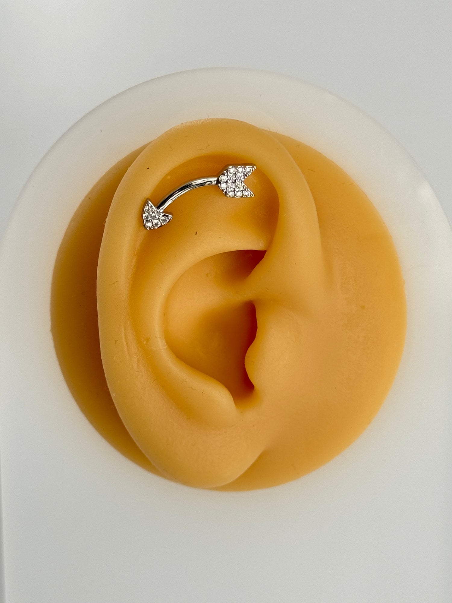 İTHAL OK DETAYLI SİLVER PİERCİNG