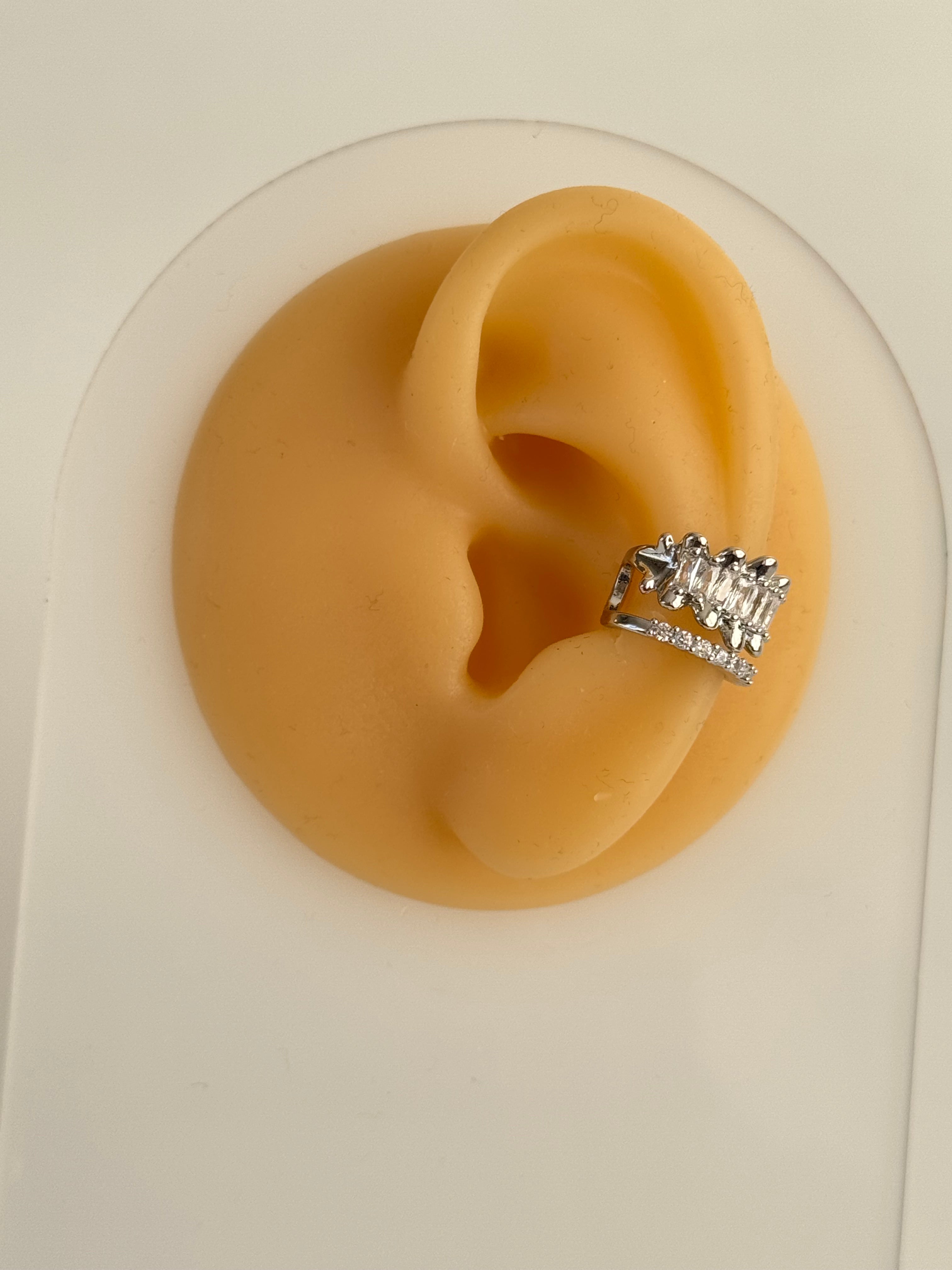 İTHAL TAŞLI SİLVER KIKIRDAK KÜPE EARCUFF