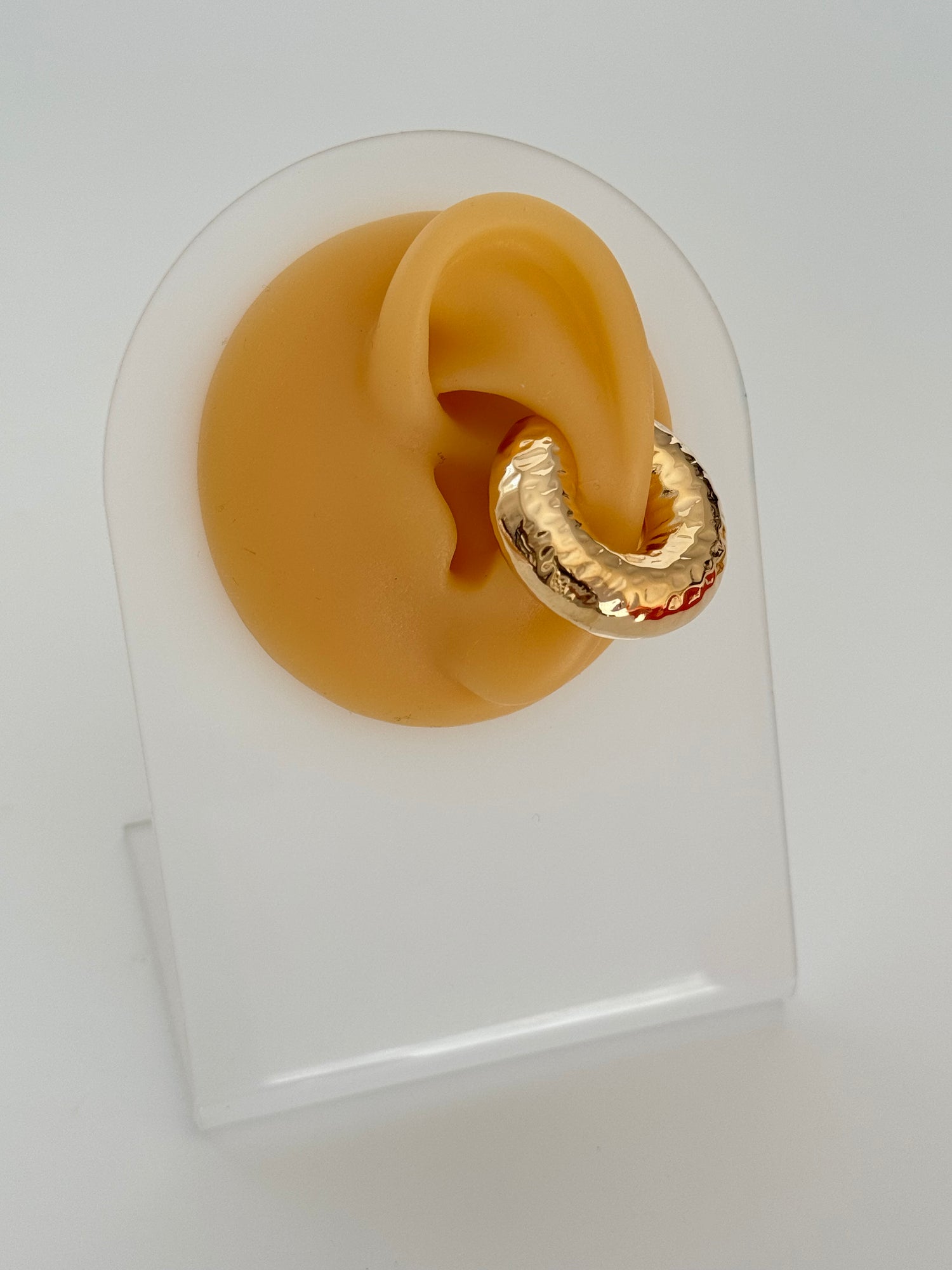 İTHAL XL DESENLİ BALON HALKA GOLD KIKIRDAK KÜPE EARCUFF