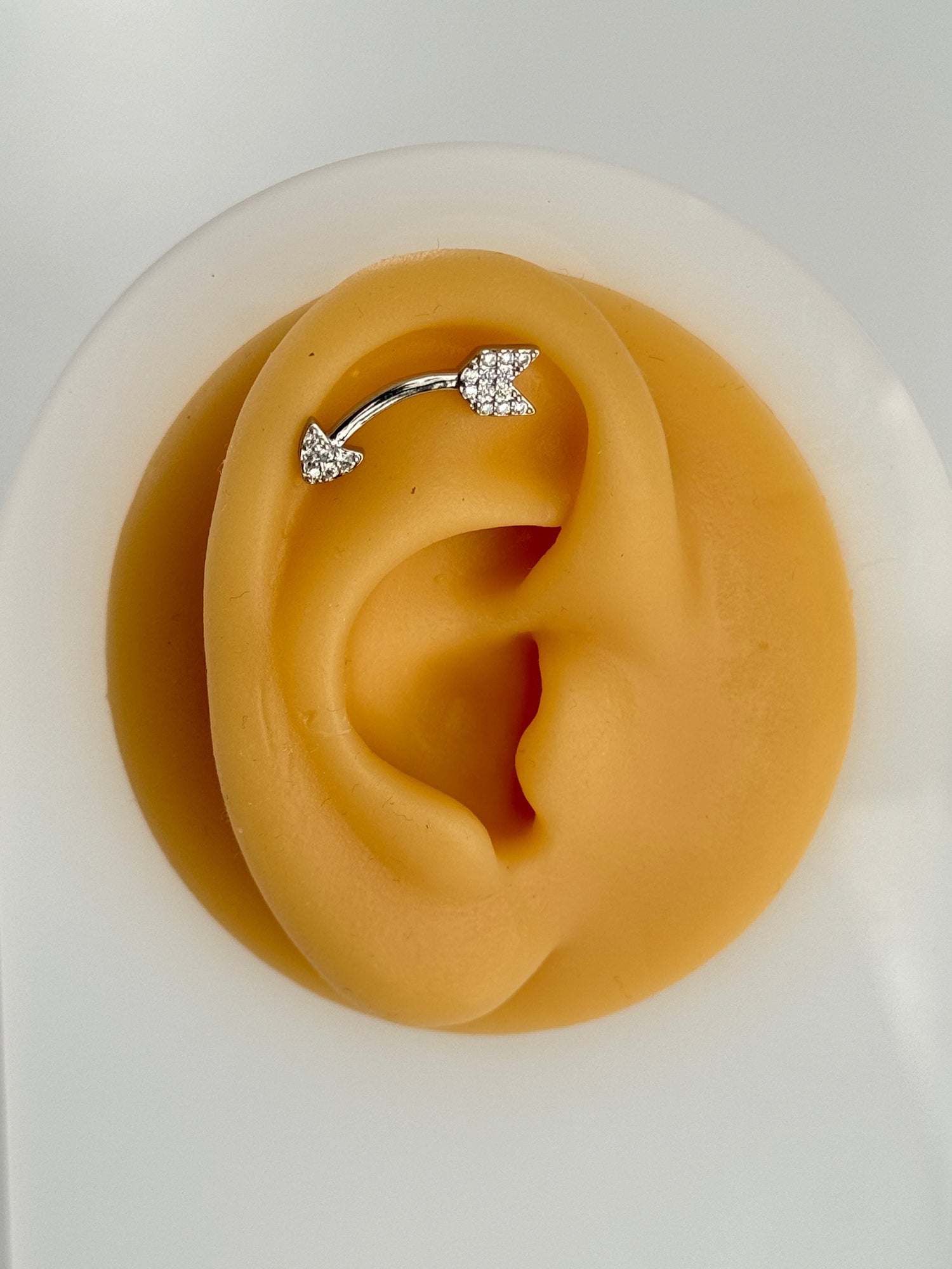 İTHAL OK DETAYLI SİLVER PİERCİNG