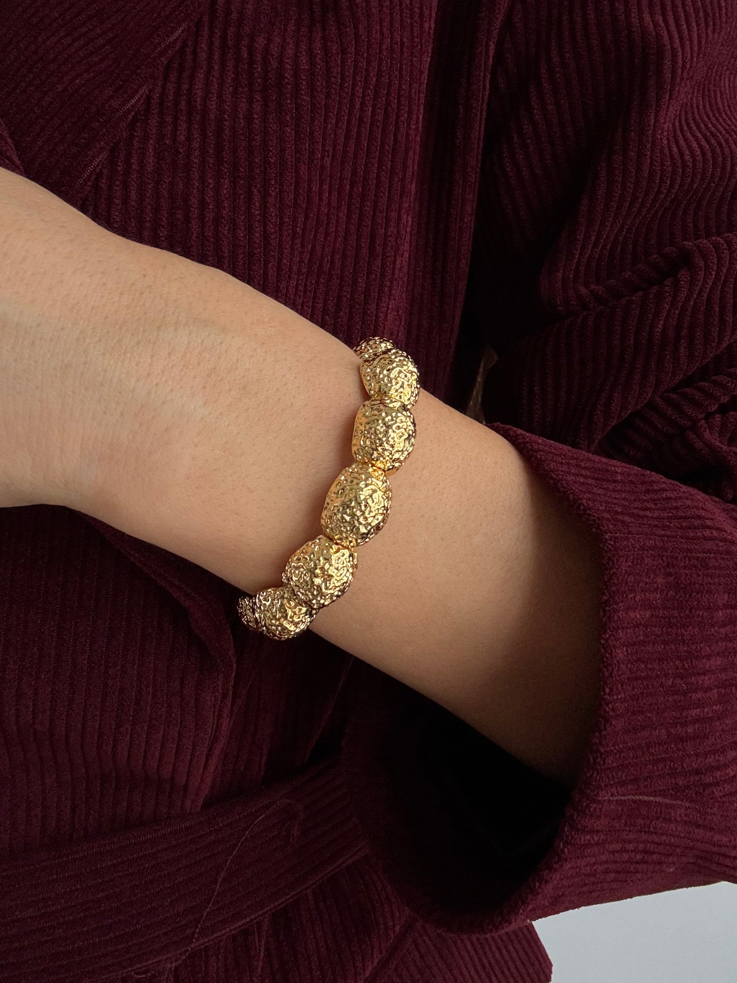 HUBAN ALTIN KAPLAMA AYARLANABİLİR GOLD KELEPÇE BİLEKLİK