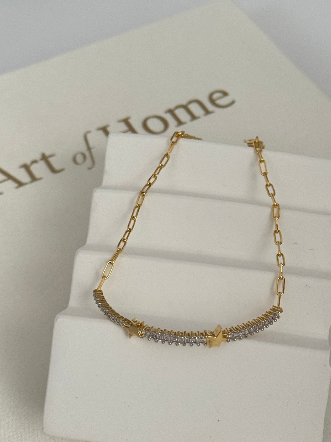 MELİSANDE YILDIZ DETAYLI GOLD BİLEKLİK