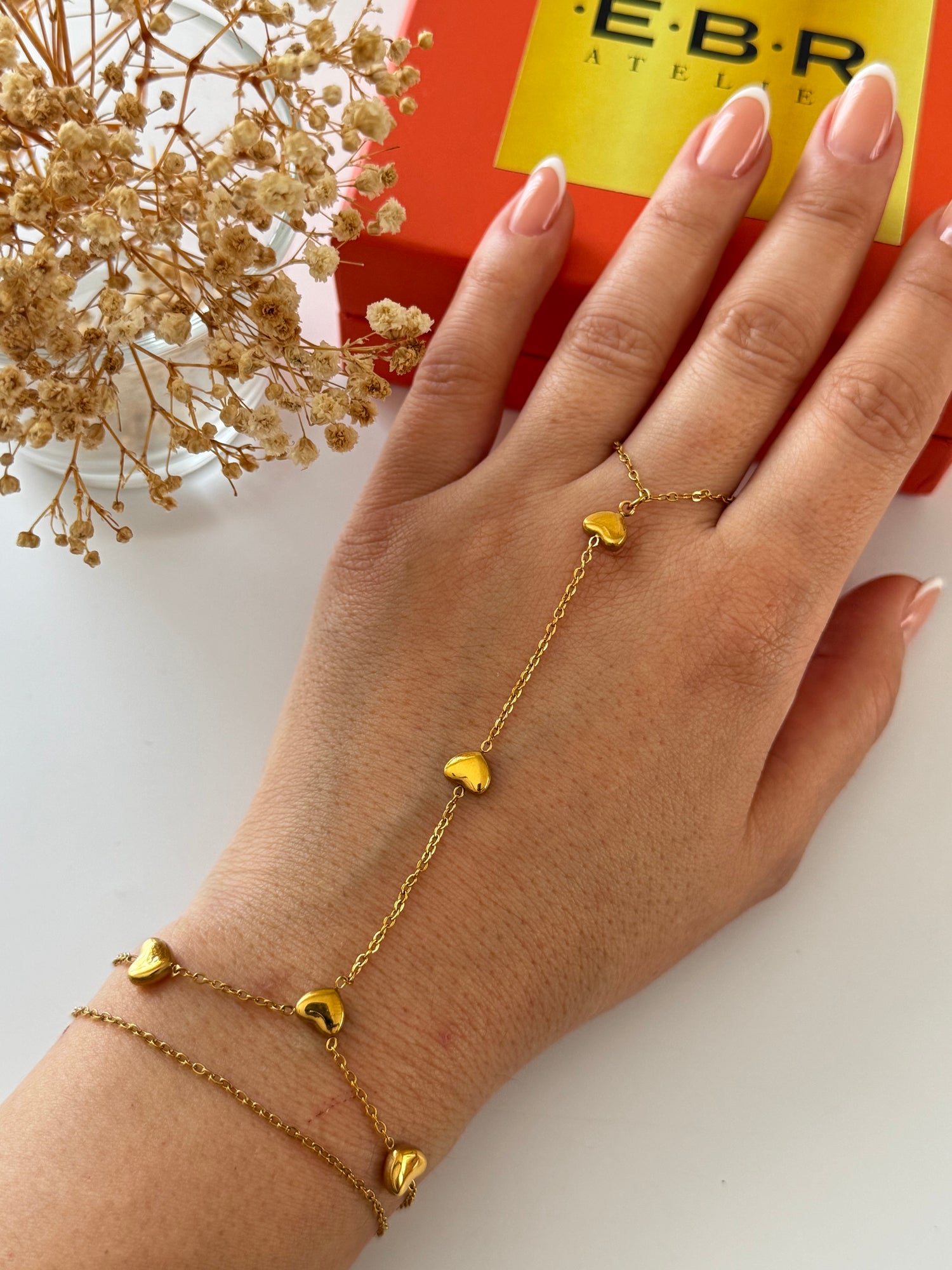 İTHAL KALP DETAYLI GOLD ÇELİK ŞAHMERAN