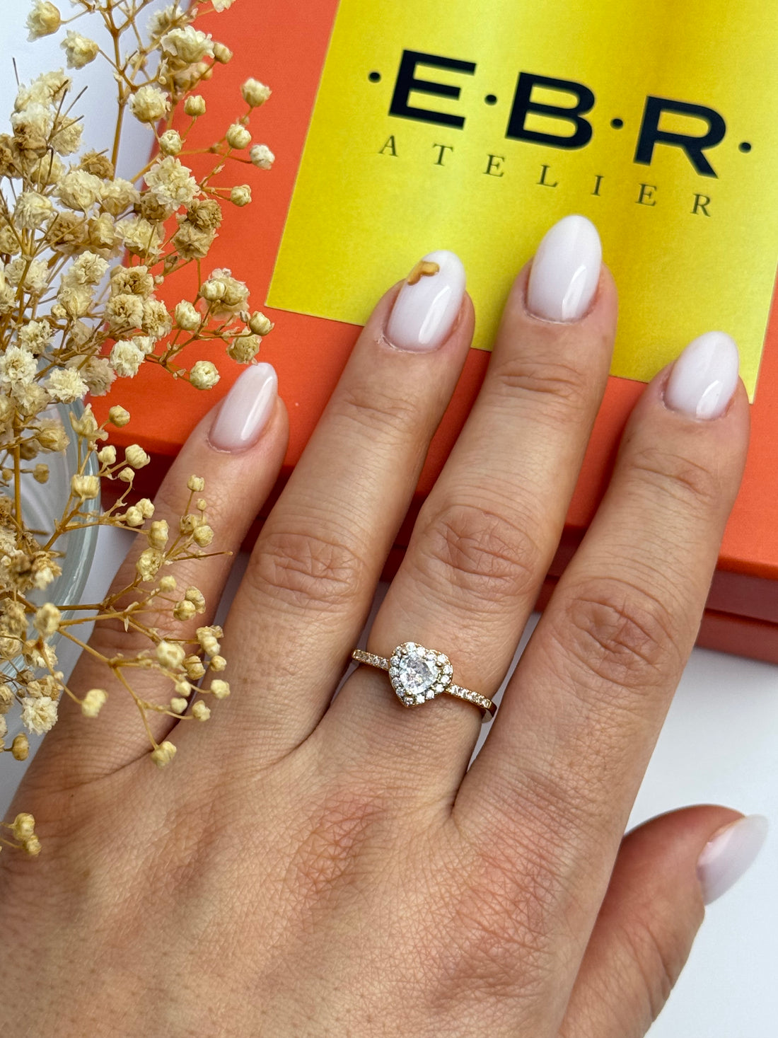 İTHAL KALP DETAYLI GOLD AYARLANABİLİR YÜZÜK