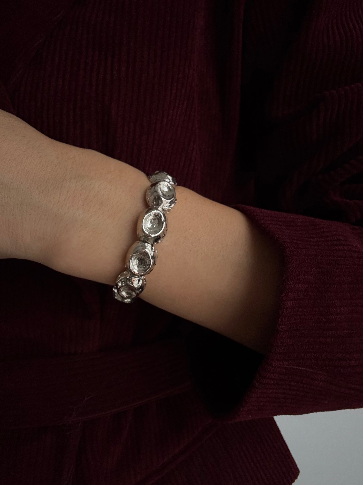 JEYAN ALTIN KAPLAMA AYARLANABİLİR SİLVER KELEPÇE BİLEKLİK