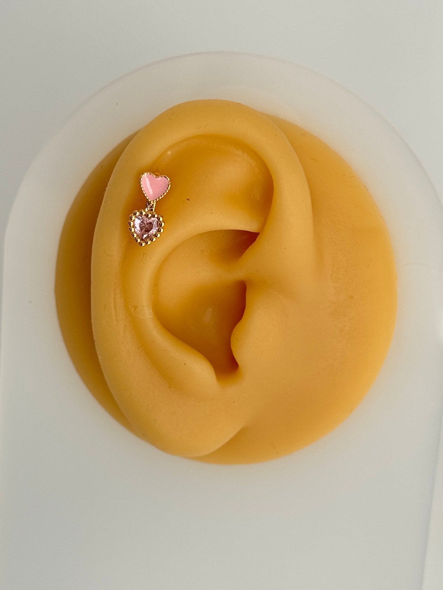 İTHAL PEMBE KALP DETAYLI GOLD PİERCİNG