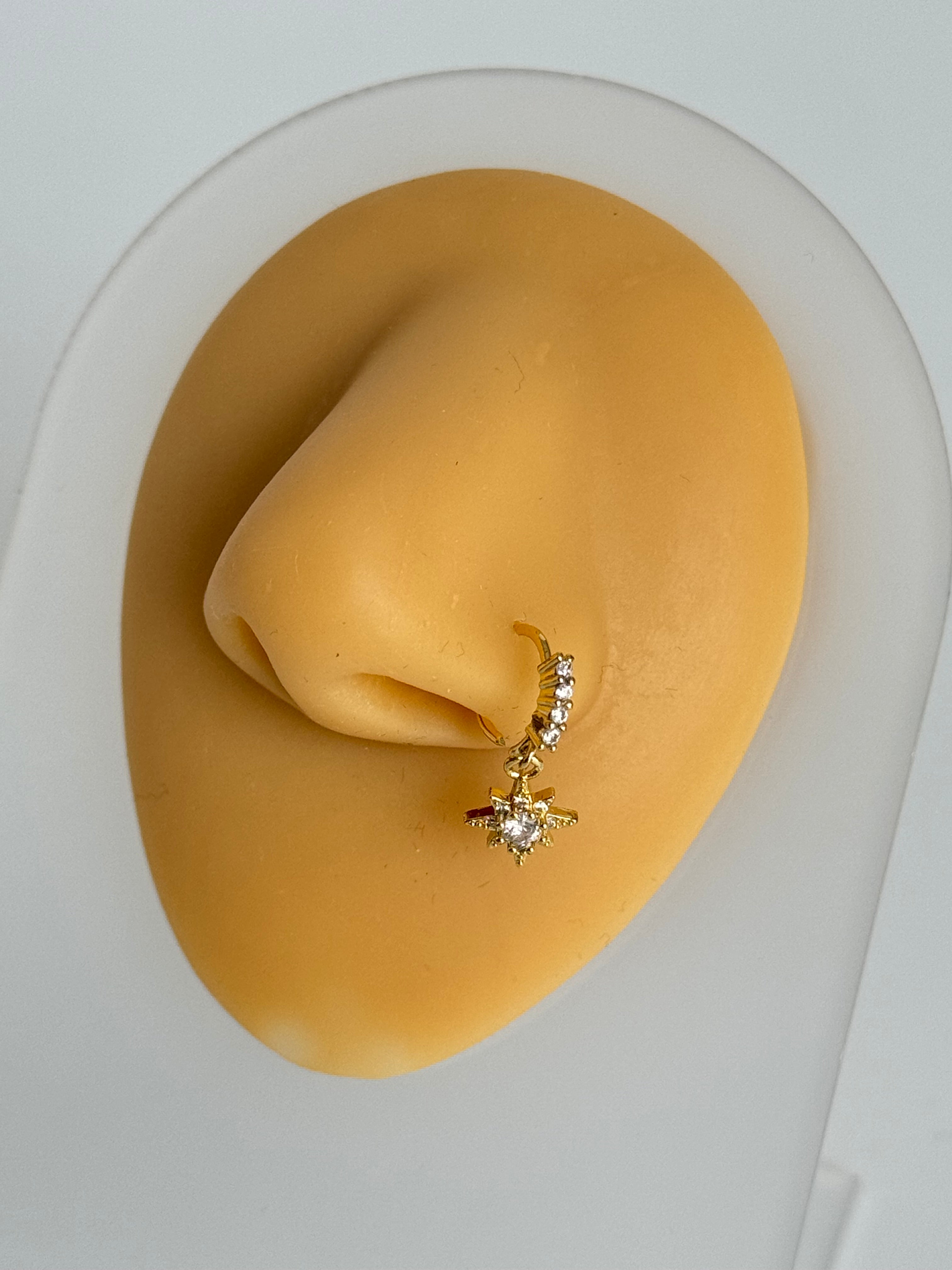 İTHAL KUZEY YILDIZI DETAYLI BURUN HIZMA PİERCİNG