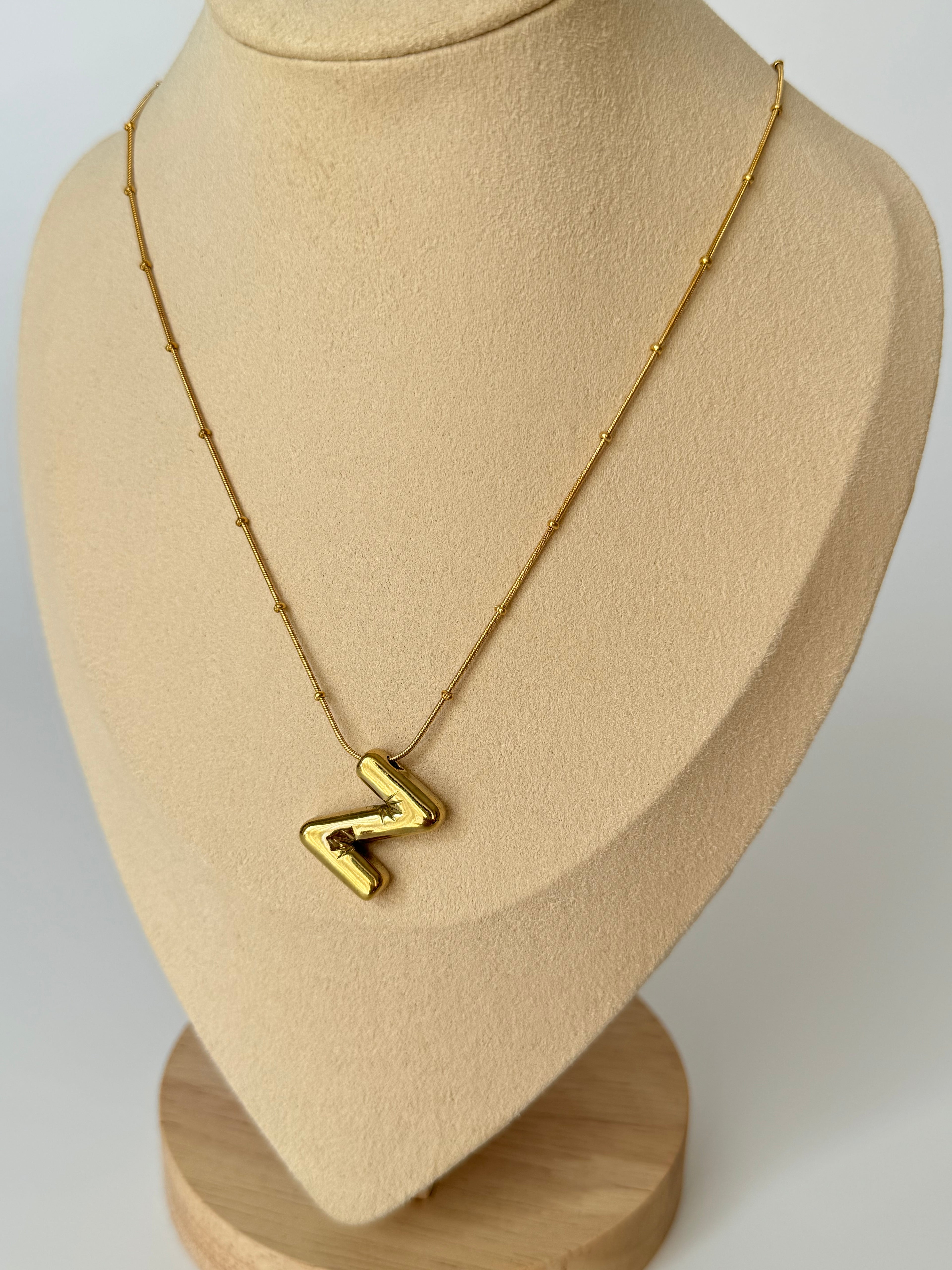 İthal Balon Z Harf Gold Kolye