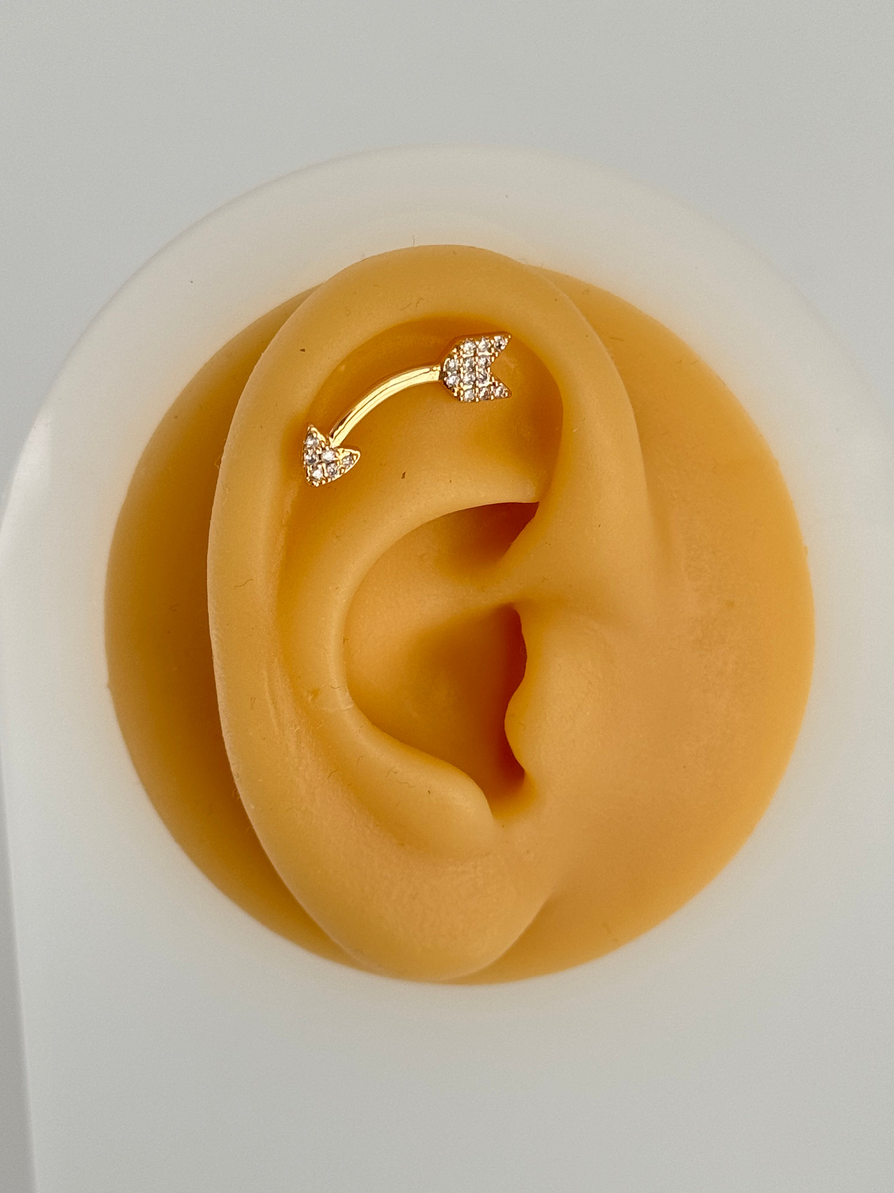 İTHAL OK DETAYLI GOLD PİERCİNG