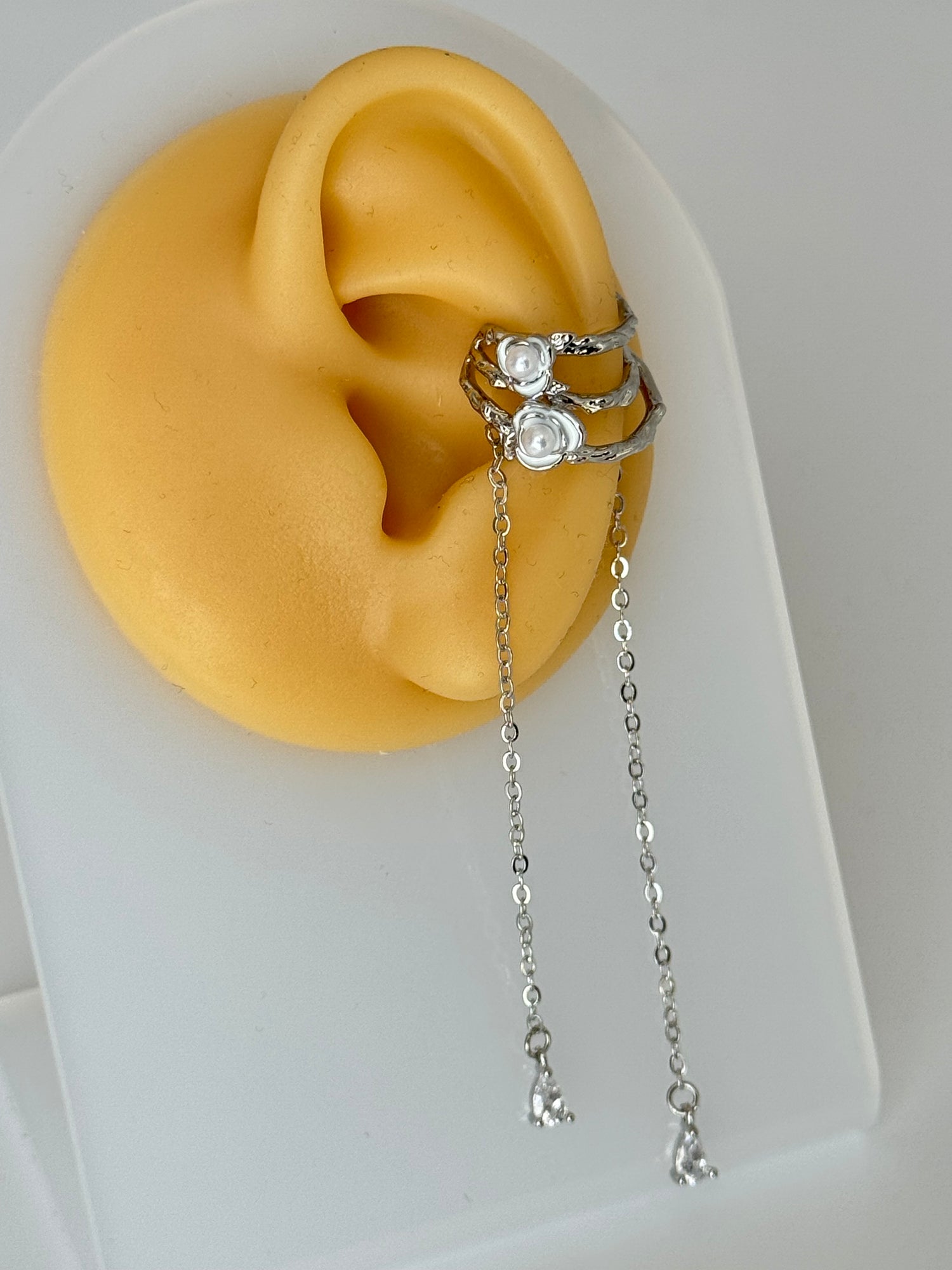 YUNA SOL KULAK SİLVER EARCUFF KIKIRDAK KÜPE