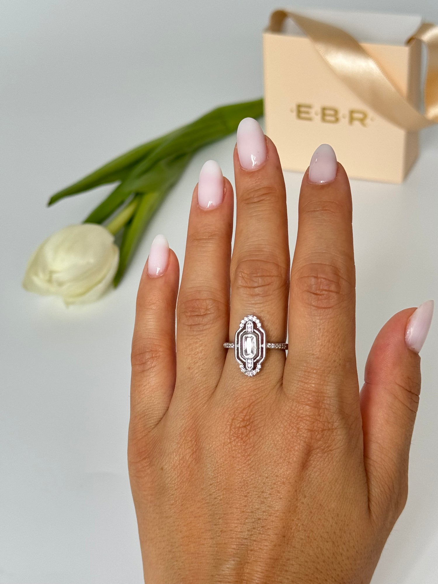 İTHAL TAŞLI VİNTAGE SİLVER YÜZÜK