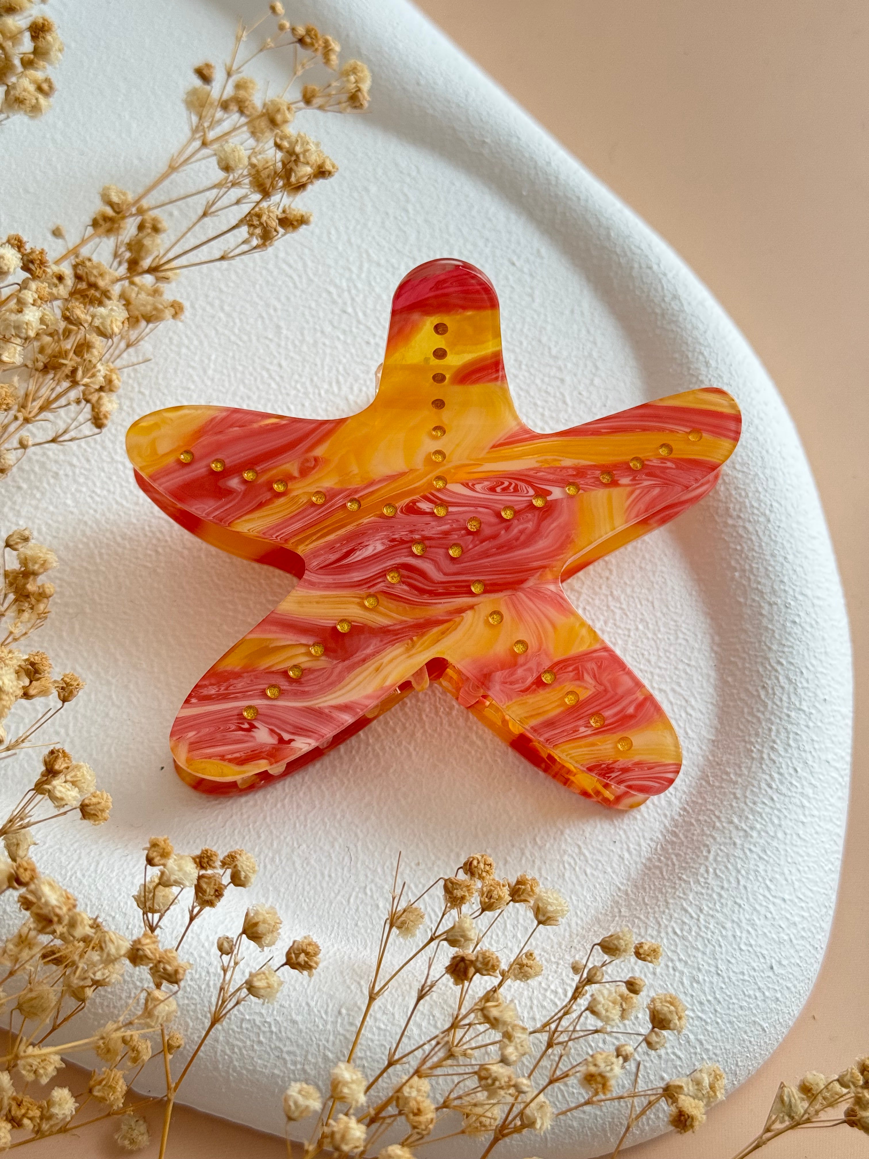 İTHAL DENİZ YILDIZI MODELLİ KEMİK MANDAL TOKA