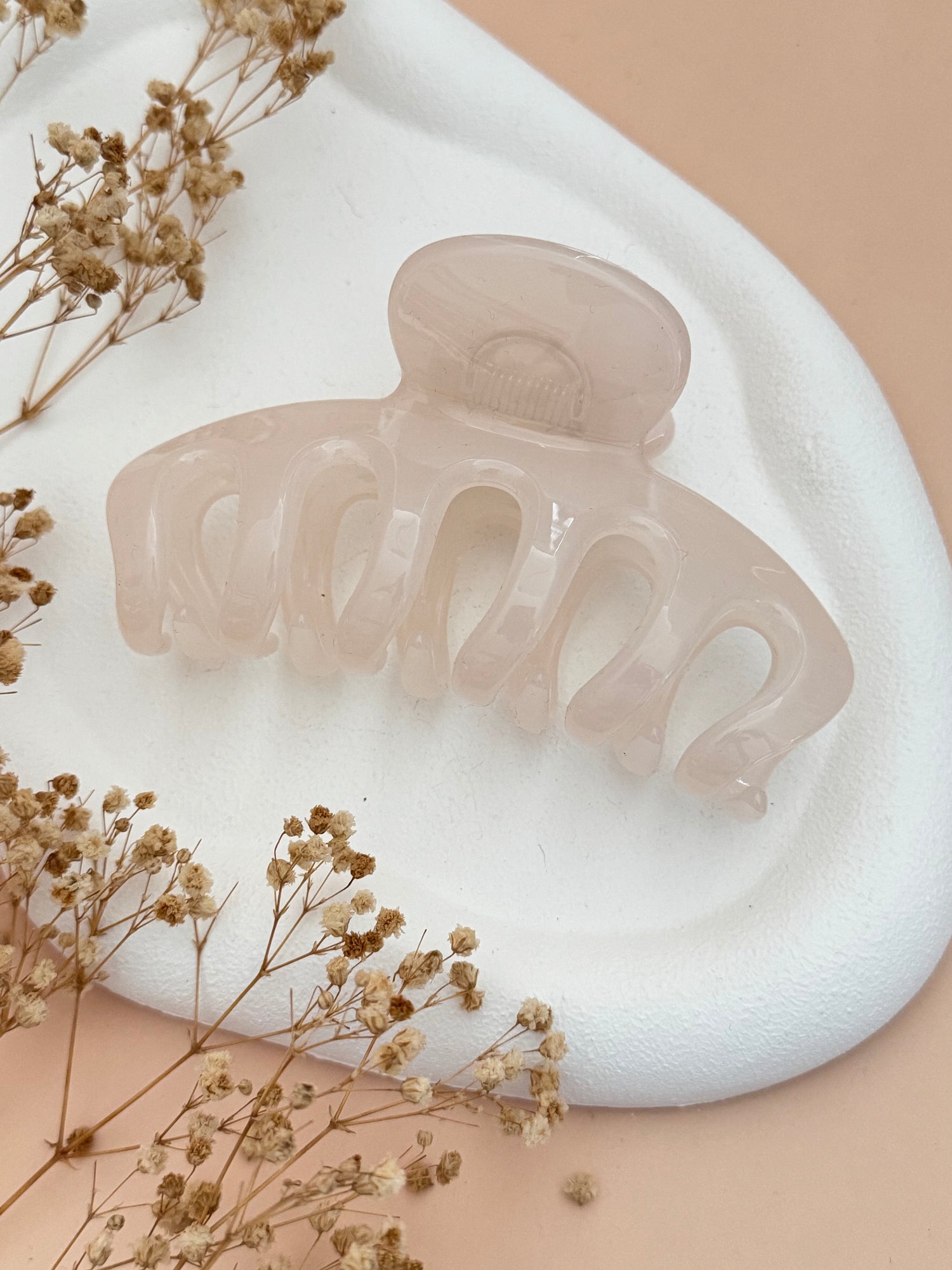 İTHAL KIRILMAZ GARANTİLİ BEYAZ AKRİLİK MANDAL TOKA