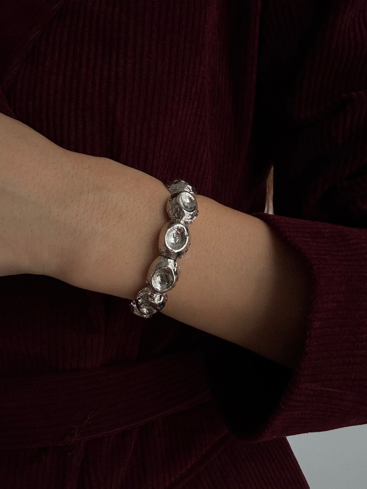 JEYAN ALTIN KAPLAMA AYARLANABİLİR SİLVER KELEPÇE BİLEKLİK