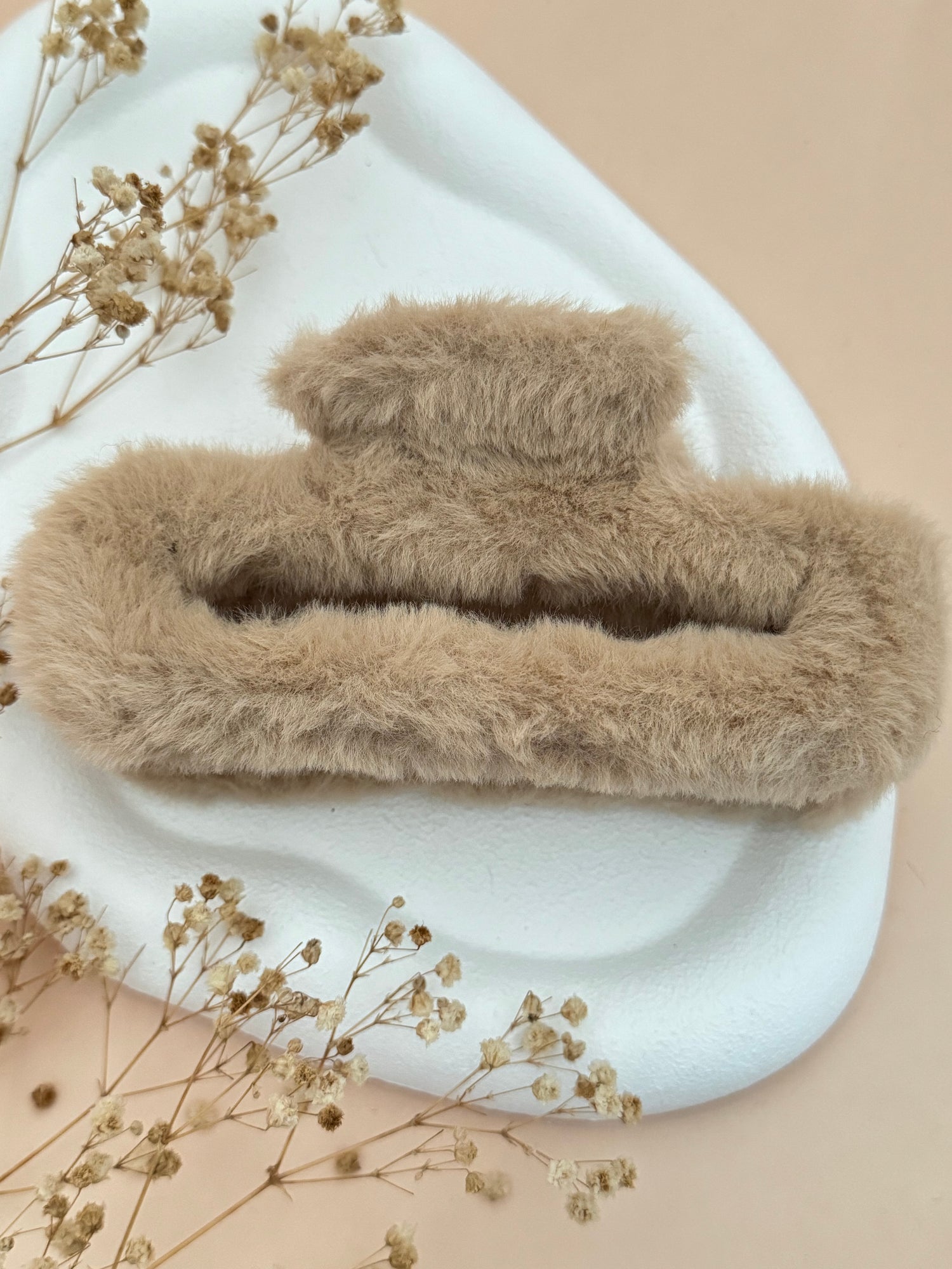 İTHAL DEVE TÜYÜ RENGİ DİKDÖRTGEN BÜYÜK BOY PELUŞ MANDAL TOKA