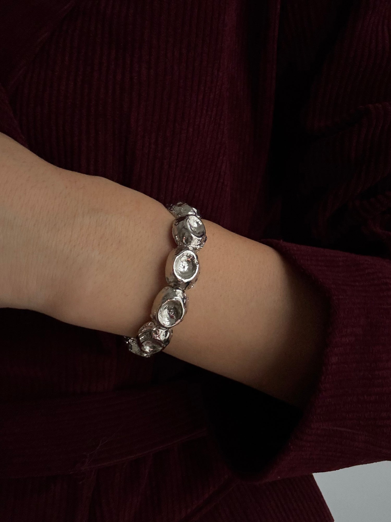 JEYAN ALTIN KAPLAMA AYARLANABİLİR SİLVER KELEPÇE BİLEKLİK