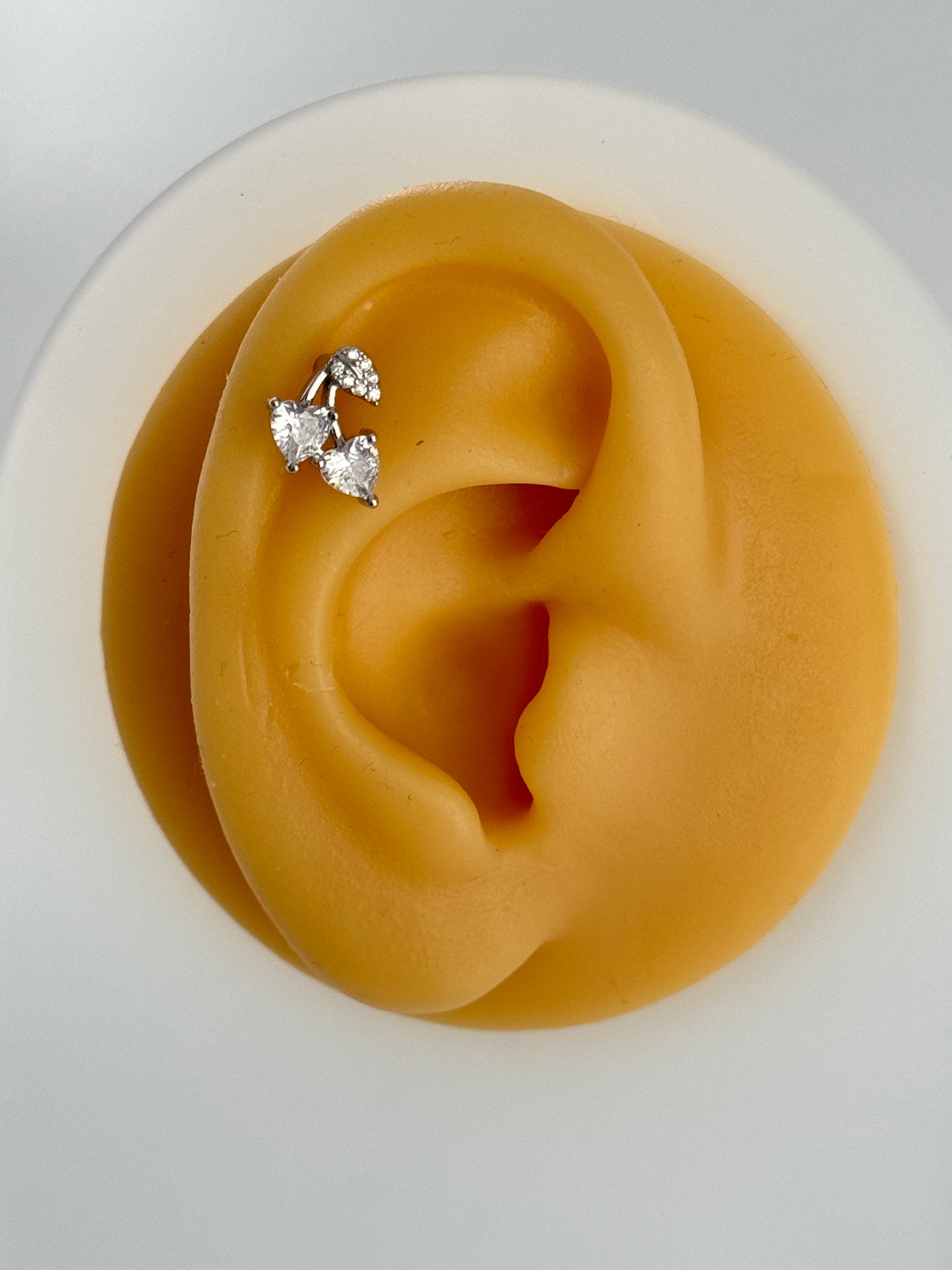 İTHAL KALPLİ KİRAZ MODEL SİLVER PİERCİNG