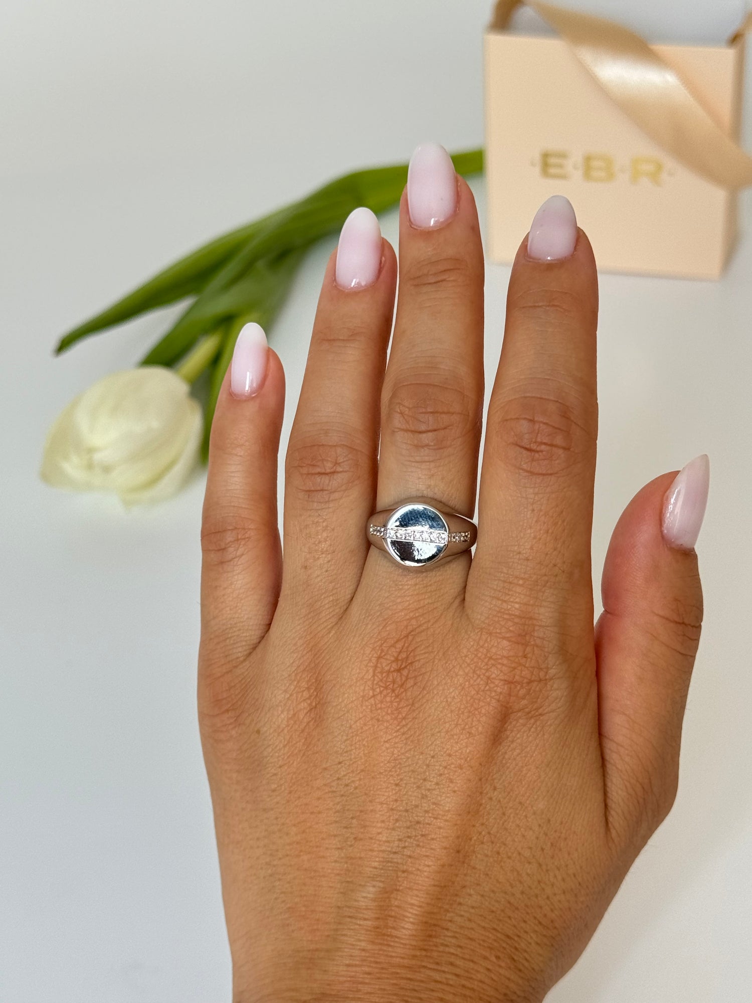 İTHAL TAŞLI SİLVER AYARLANABİLİR YÜZÜK