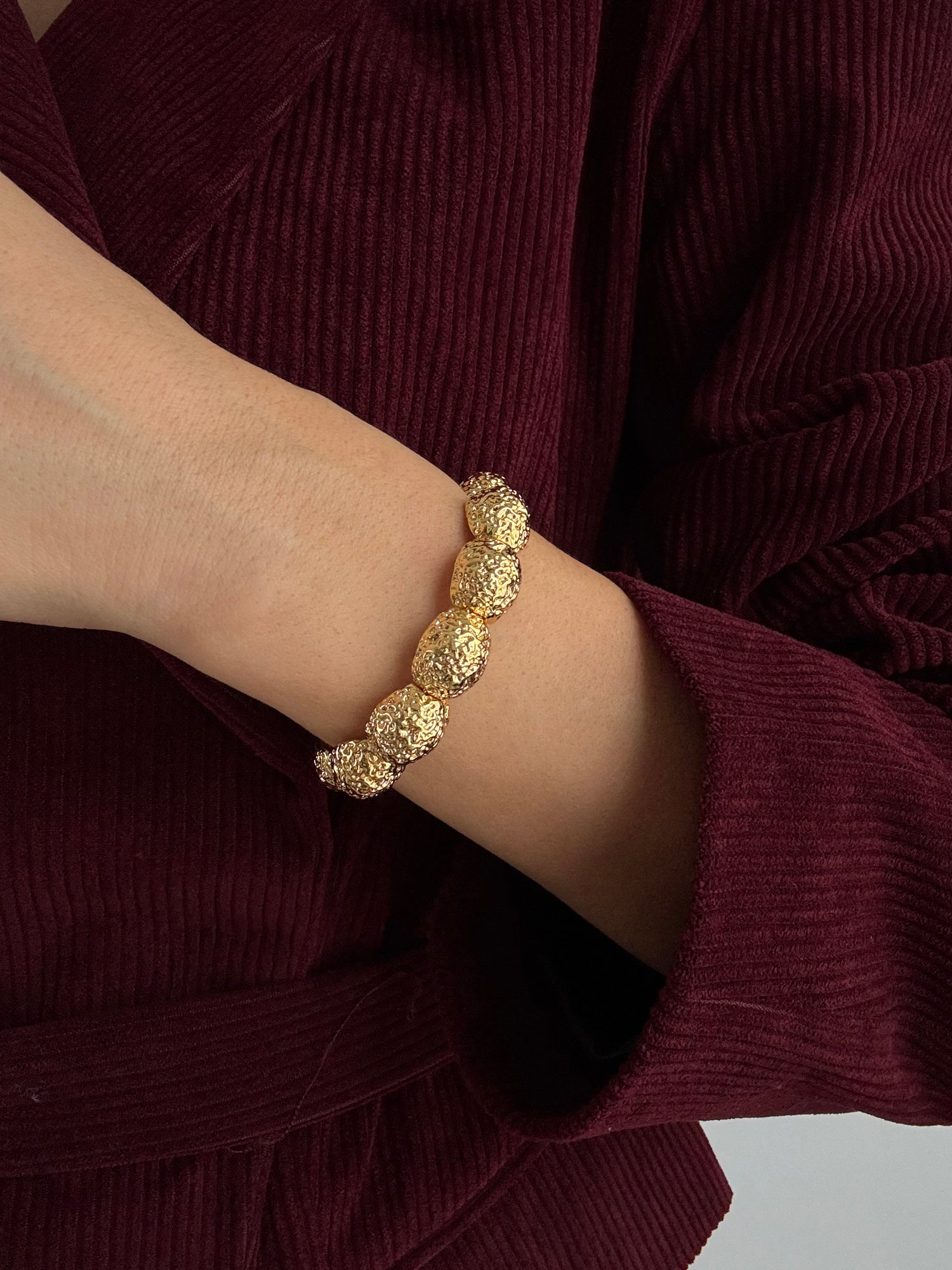 HUBAN ALTIN KAPLAMA AYARLANABİLİR GOLD KELEPÇE BİLEKLİK