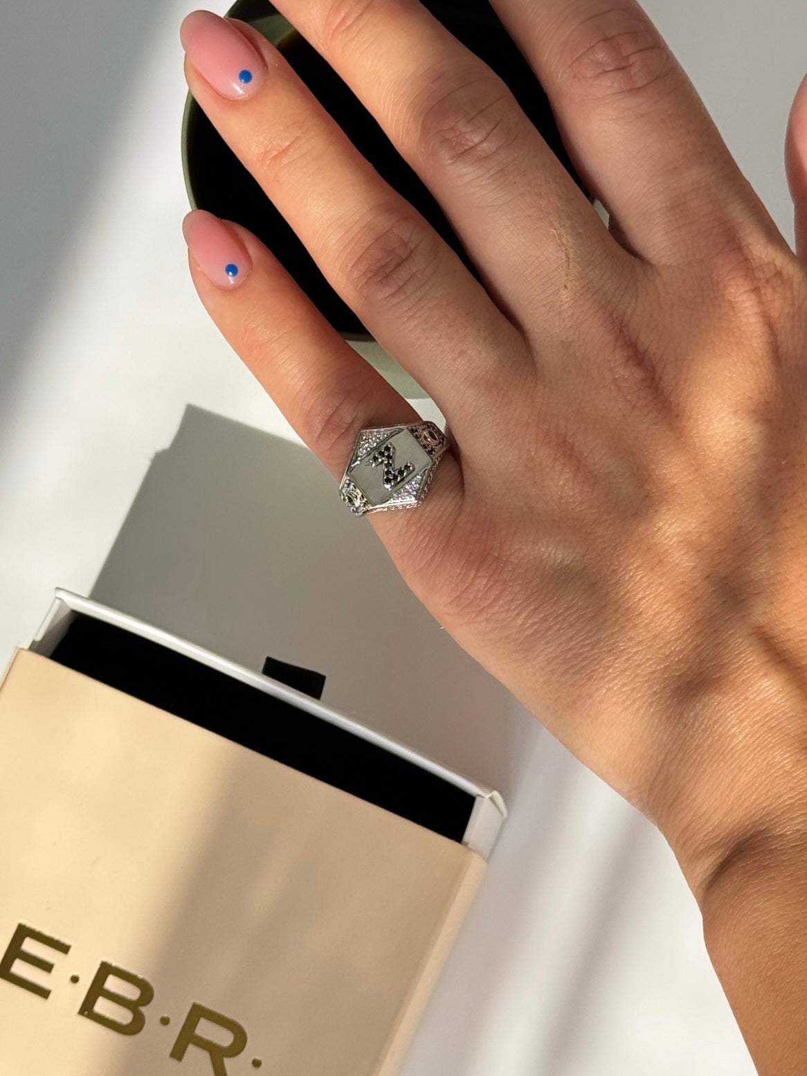 İTHAL Z HARF AYARLANABİLİR SİLVER SERÇE PARMAK YÜZÜK