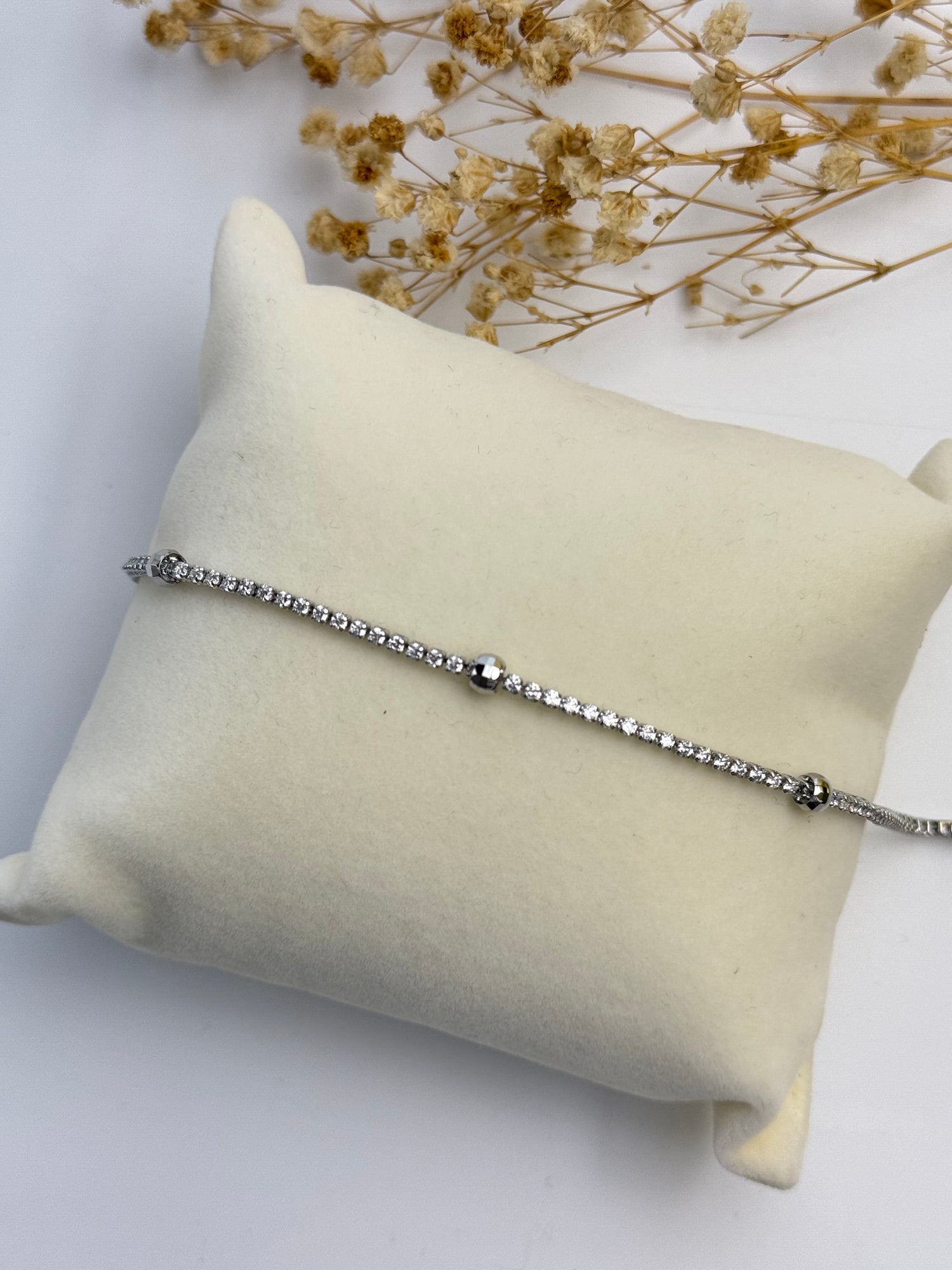 İTHAL ZİRKON TAŞLI SİLVER BİLEKLİK