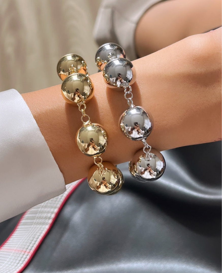 TOP DETAYLI SİLVER BİLEKLİK