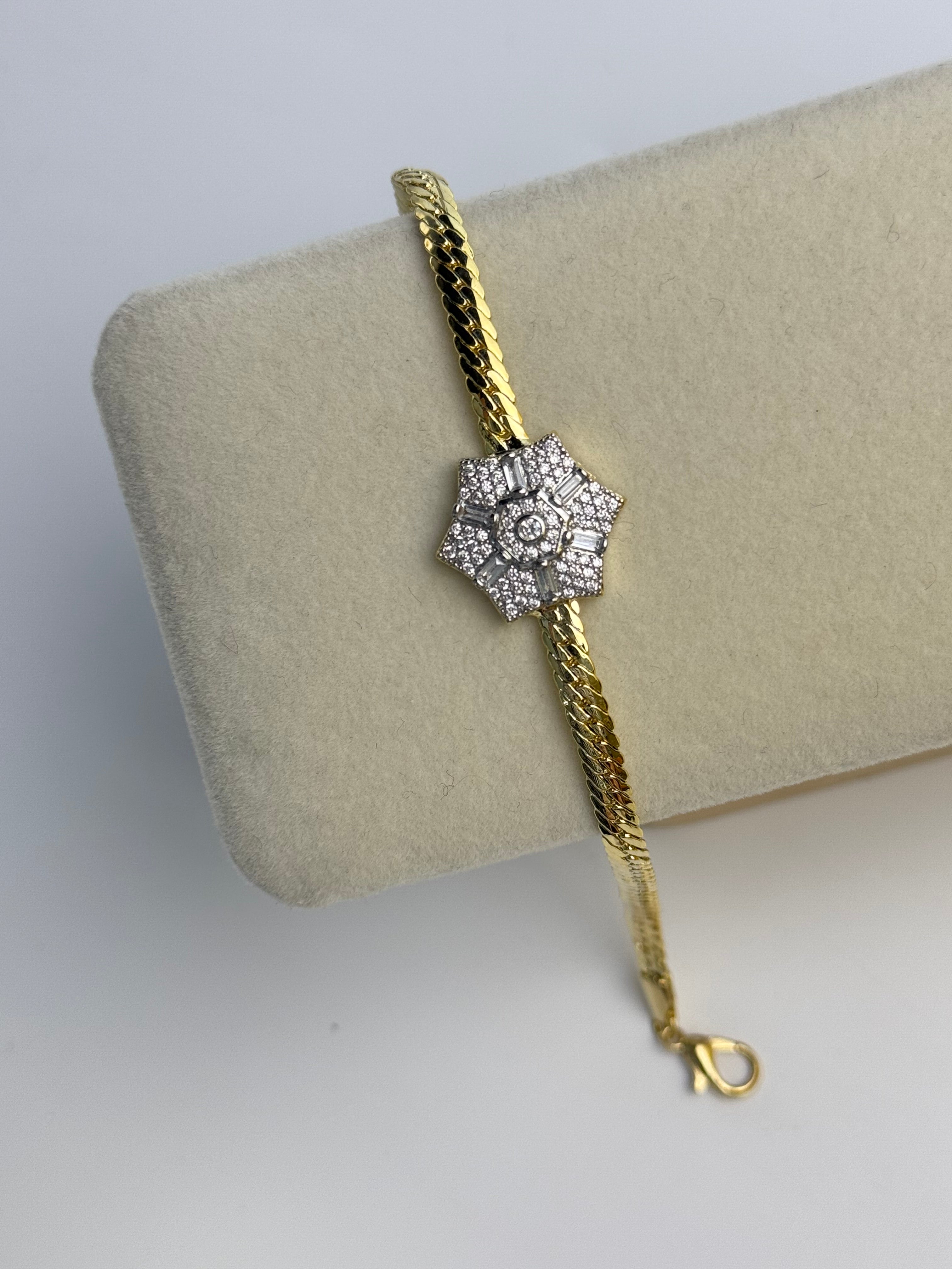 ZEMA TAŞLI GOLD BİLEKLİK