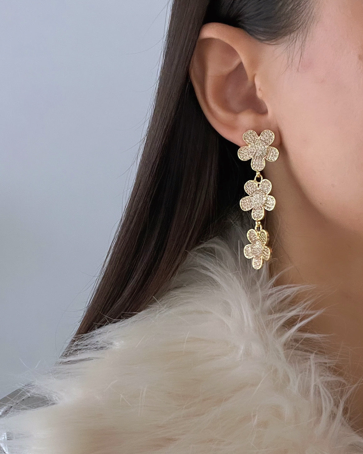 PAPATYA SIRALI ALTIN KAPLAMA KÜPE