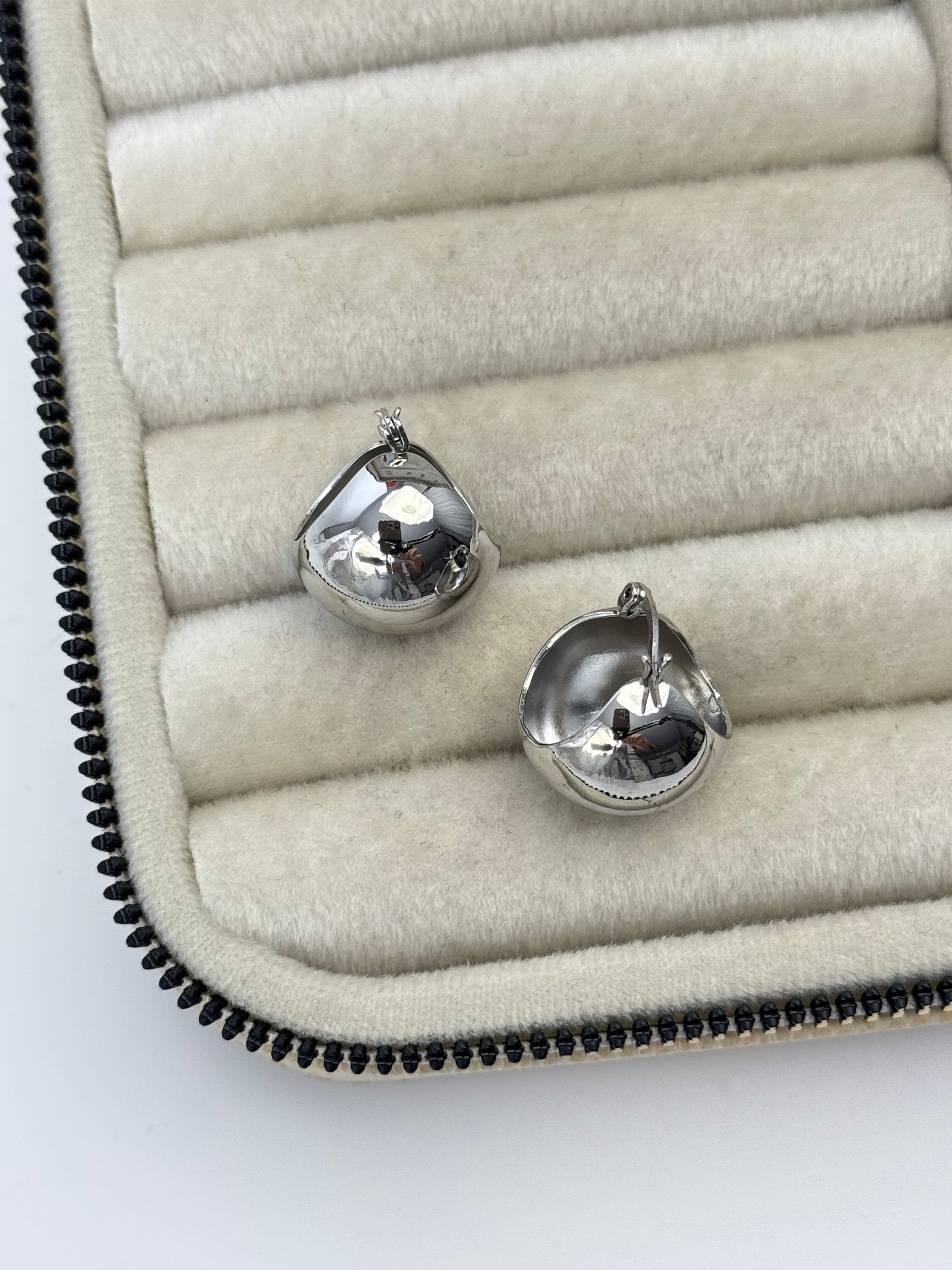 İTHAL SİLVER TOP KÜPE