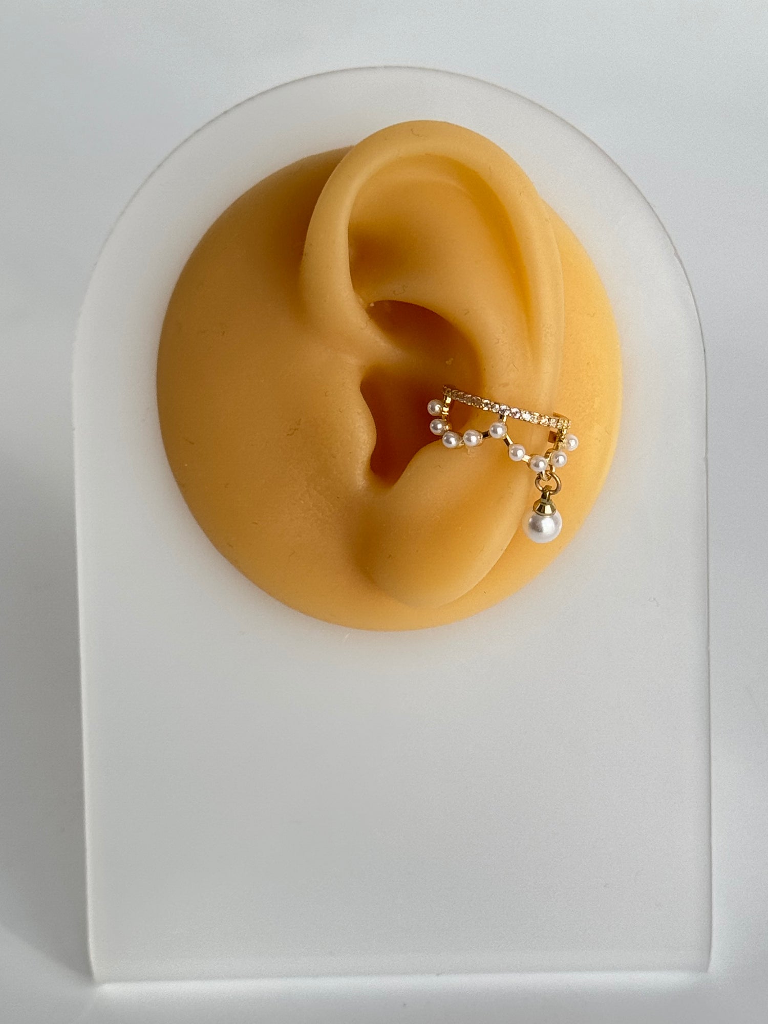 İTHAL İNCİ DETAYLI GOLD KIKIRDAK KÜPE EARCUFF